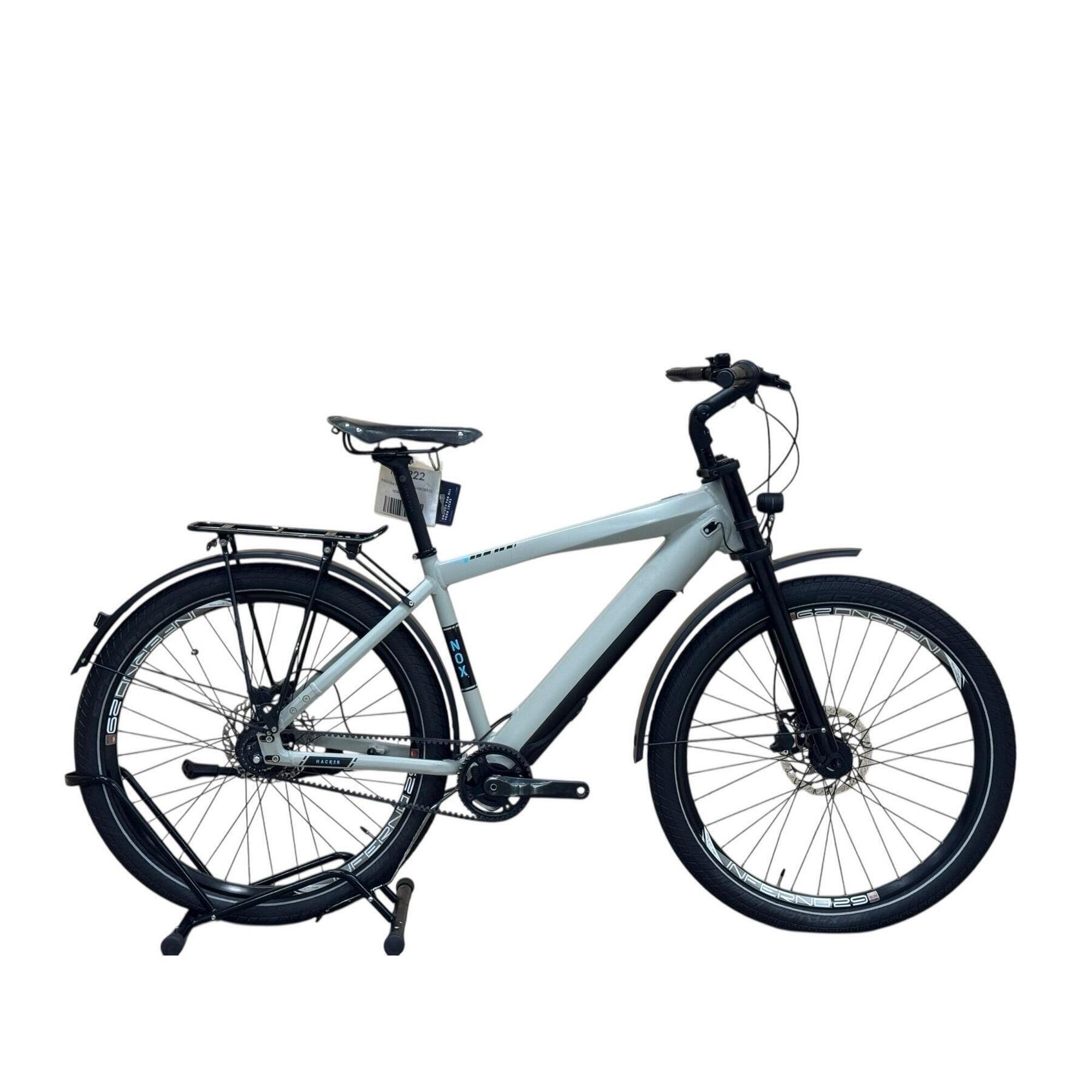 Nox - Reconditionné - Vélo Électrique Nox Metropolis Hacker 2.0 Nexus - Comme Neuf - Vélo Ville - Gris - Grand - Decathlon