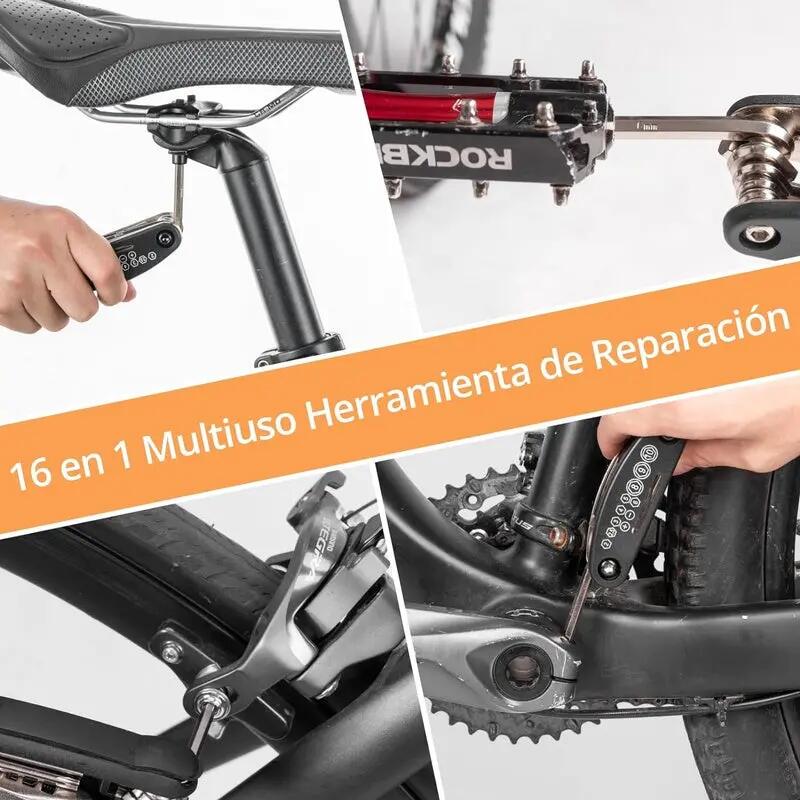 Herramienta - ciclismo - unisex - compacta, resistente - Z254_NA - negro 3/6
