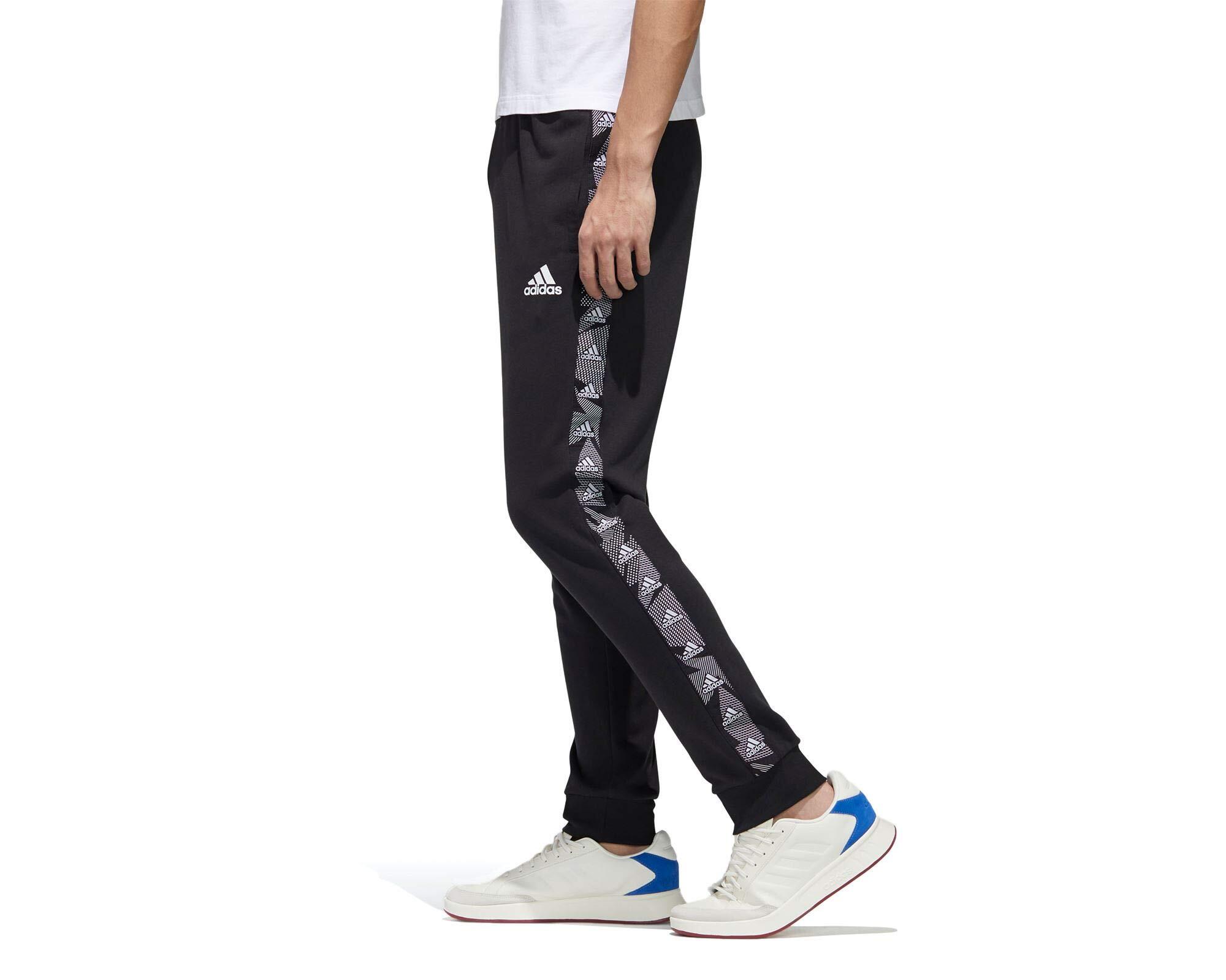 Adidas Heren Sportbroek Regular Fit Zwart/Wit L 2/4
