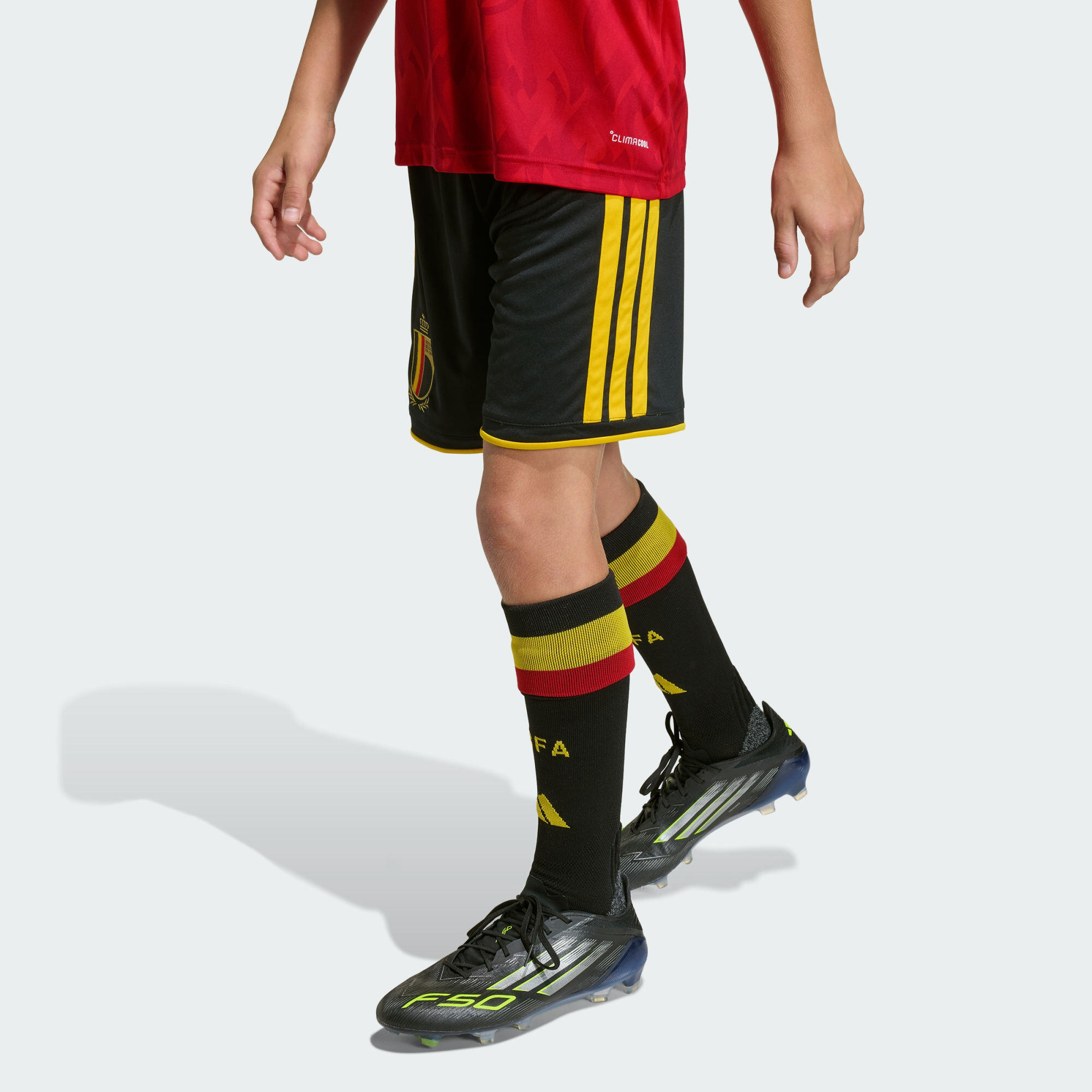 Adidas - Short Domicile Belgique 26 Enfants - Short - Jaune|noir - Decathlon