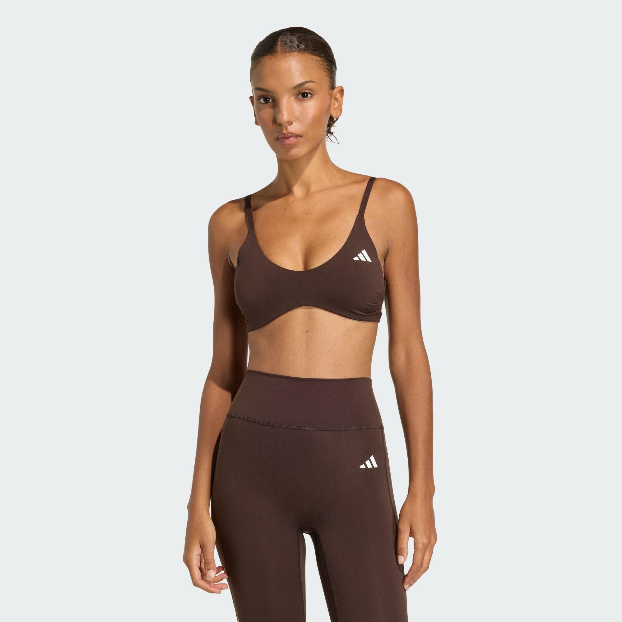 Adidas - Brassière De Training Optime Essentials Maintien Léger - Brassière - Beige - 42 M/l - Decathlon