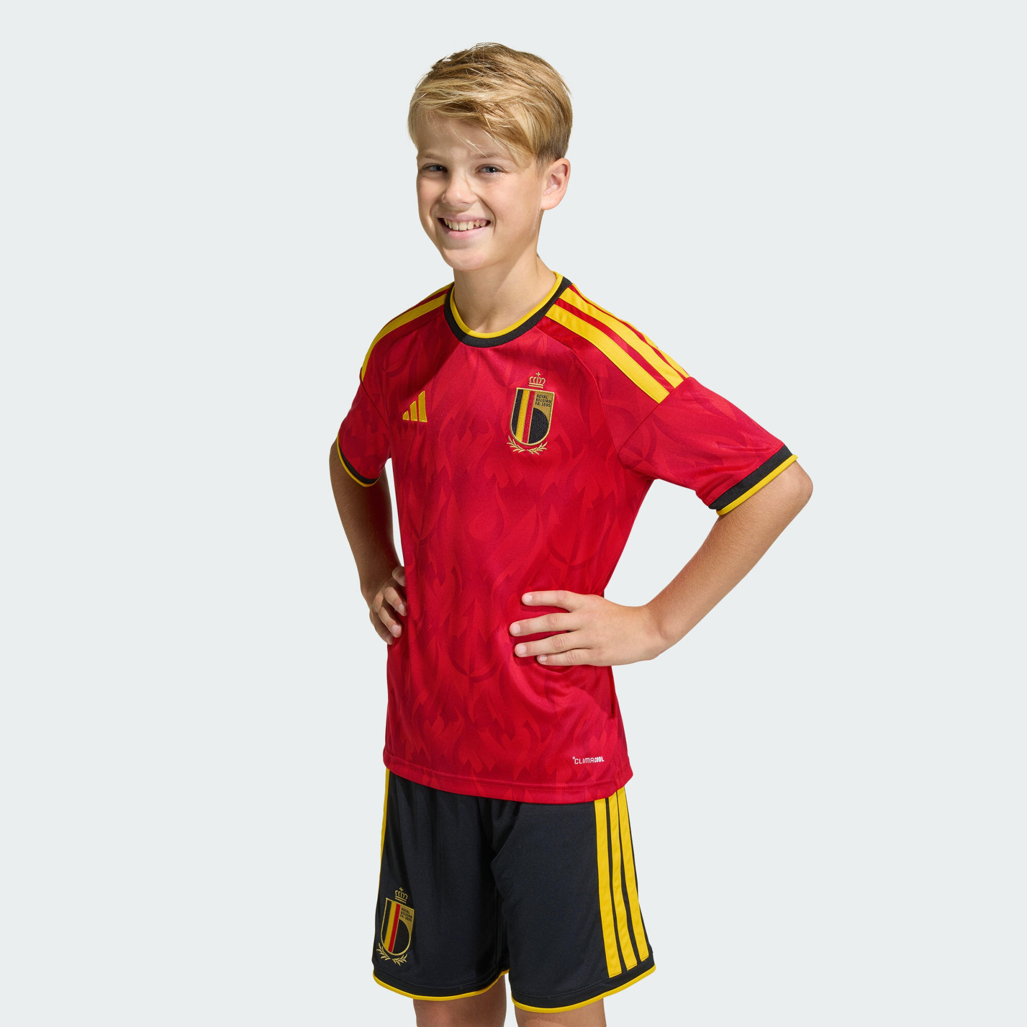 Adidas - Maillot Domicile Belgique 26 Enfants - Maillot Manches Courtes - Jaune|rouge - Decathlon