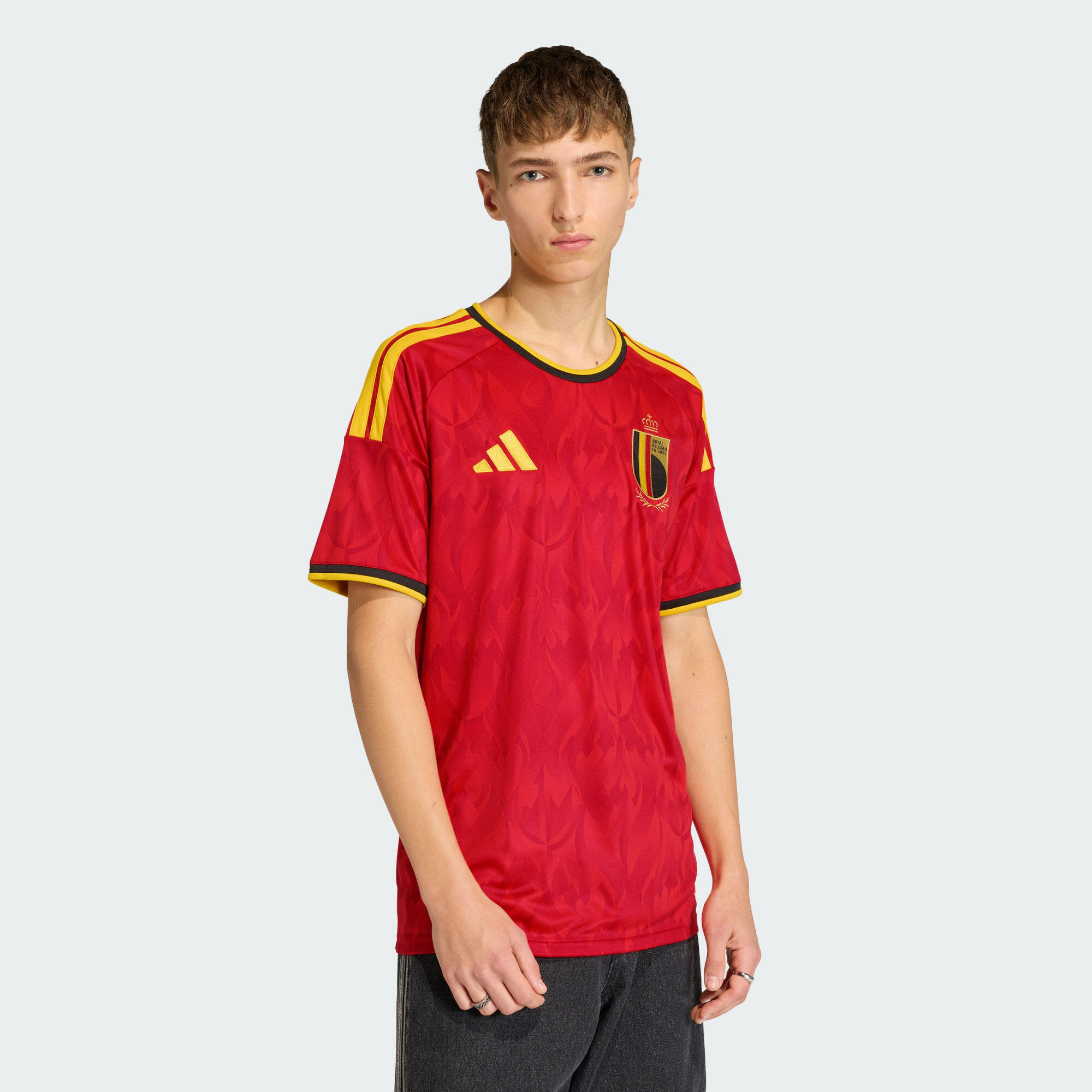 Adidas - Maillot Belgique 26 Domicile - Maillot Manches Courtes - Jaune|rouge - Decathlon