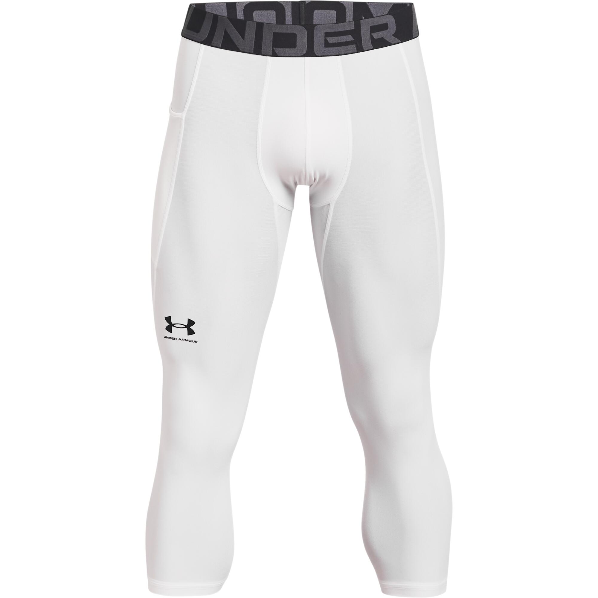 Under Armour - Legging 3/4 Under Armour Heatgear® - Maillot Manches Courtes - Blanc|noir - 44 L - Decathlon