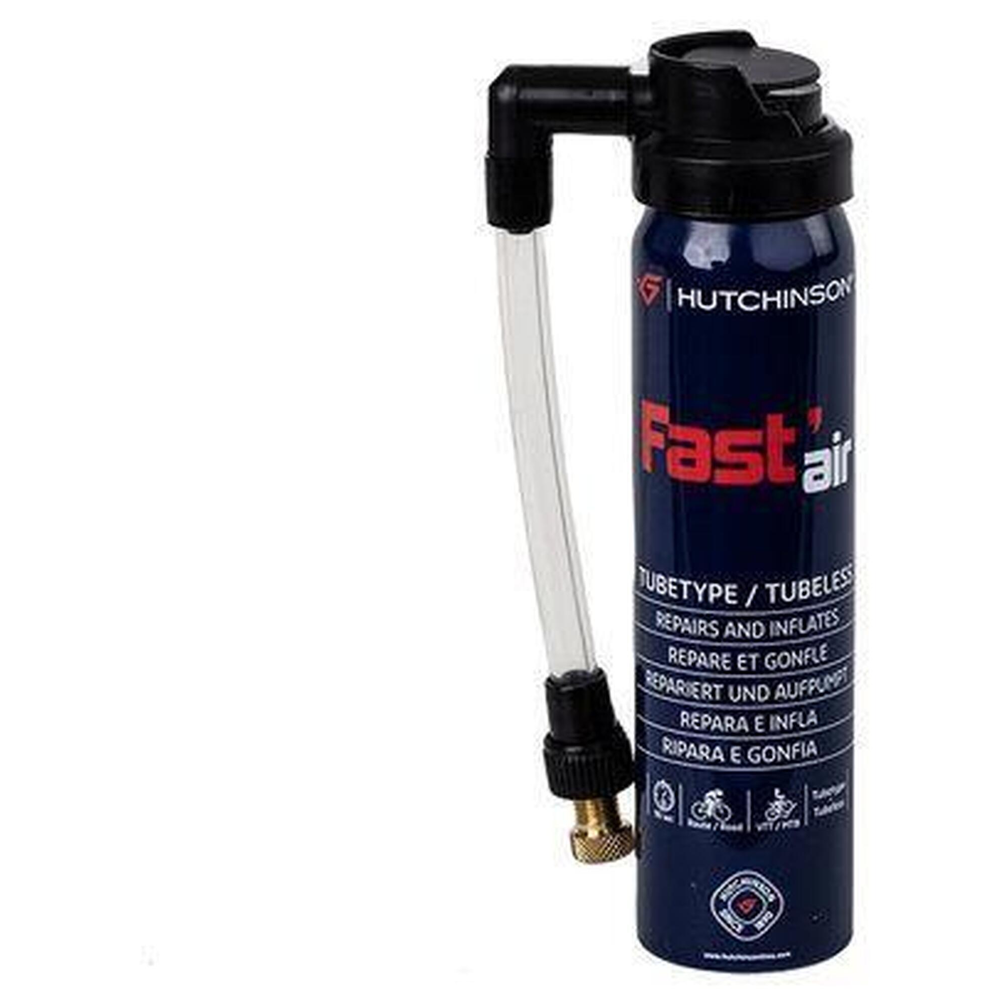Hutchinson - Bombe Anti-crevaison Hutchinson Fast'air 125ml - Bande Anticrevaison - Noir - 125 Ml - Decathlon