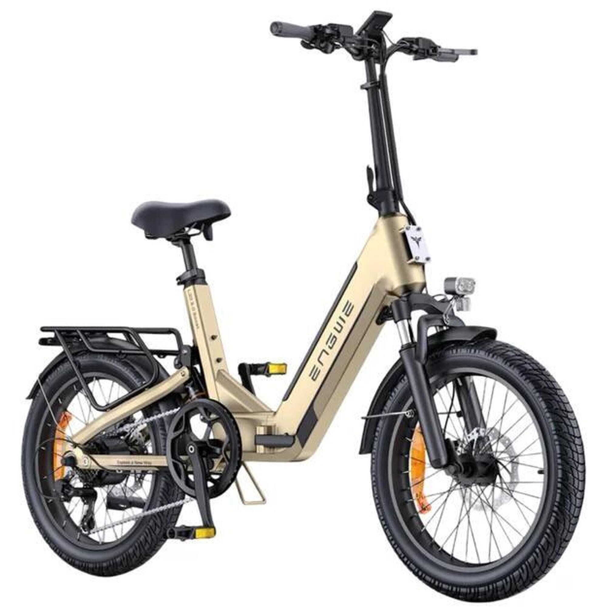 Engwe - L20 3.0 Boost Vélo Électrique Pliable, Moteur De 250 Watts - Fatbike - Jaune - Decathlon