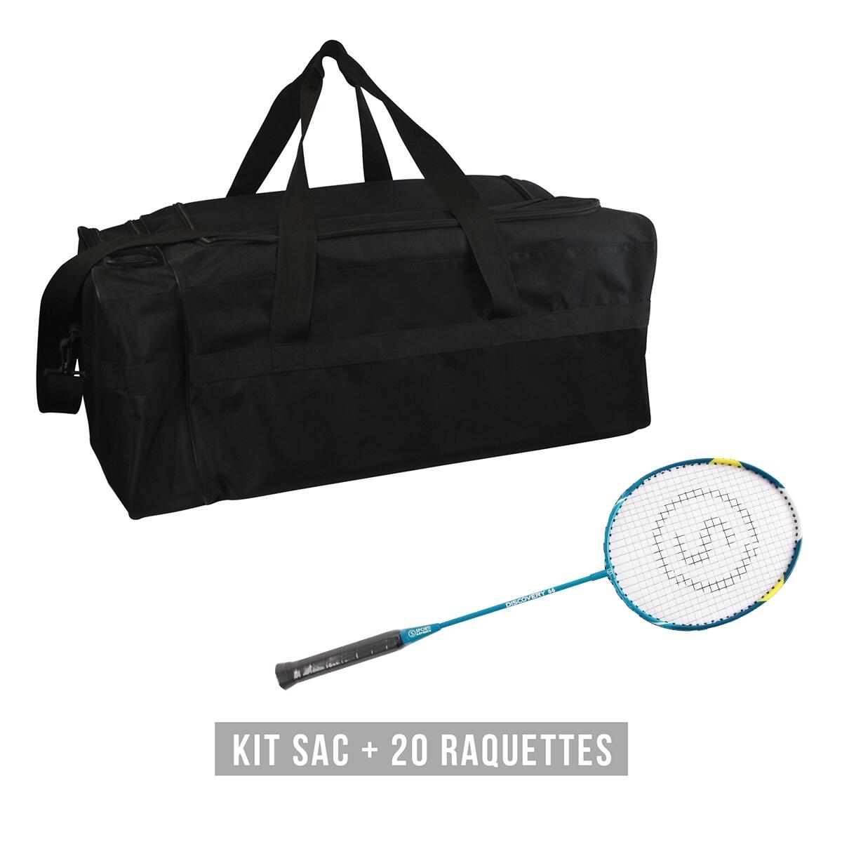 Sporti France - Kit Raquettes (sac + 20 Raquettes) Sporti Discovery 66 - Raquette De Badminton - Noir - No Size - Decathlon
