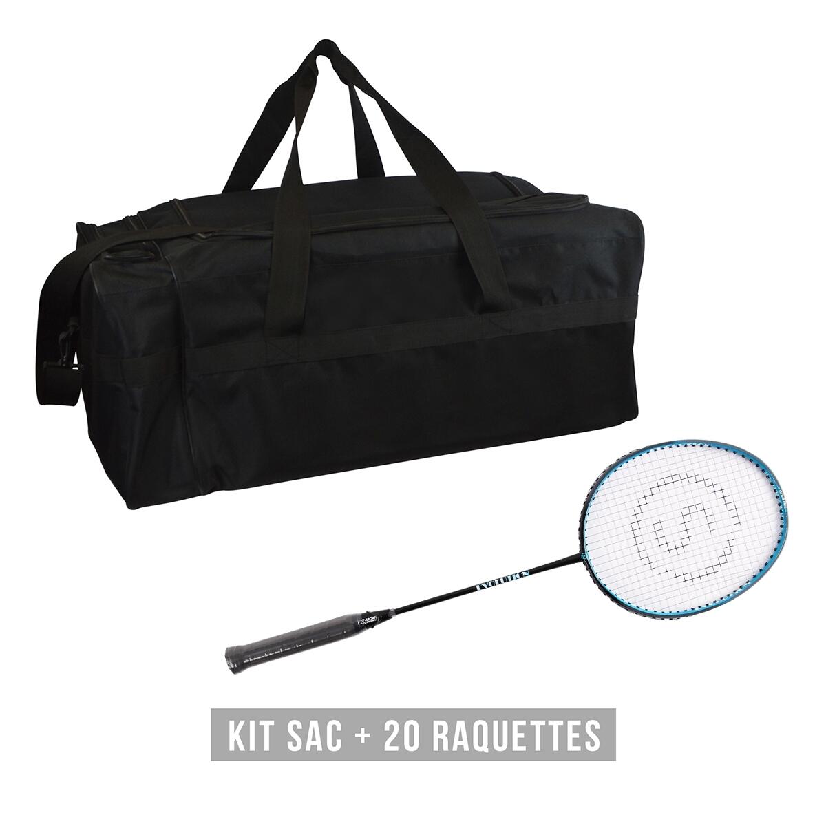 Sporti France - Kit Raquettes (sac + 20 Raquettes) Sporti Evolution - Raquette De Badminton - Noir - No Size - Decathlon