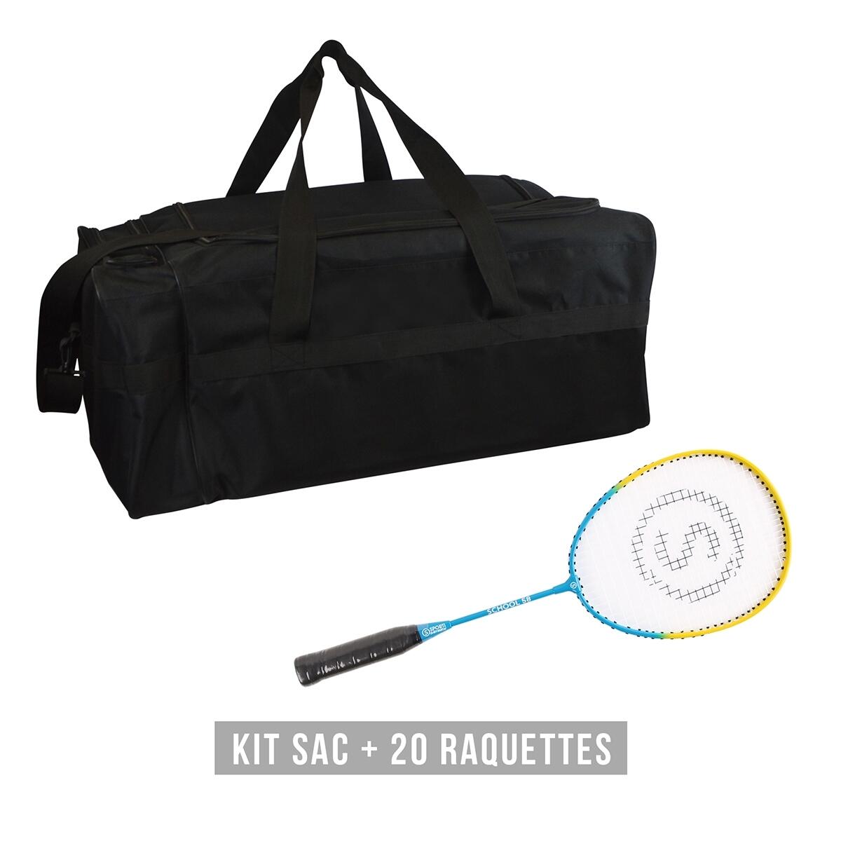 Sporti France - Kit Raquettes (sac + 20 Raquettes) Enfant Sporti School 58 - Raquette De Badminton - Noir - No Size - Decathlon