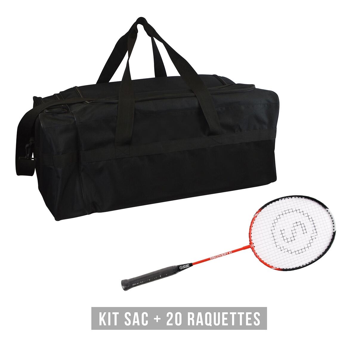 Sporti France - Kit Raquettes (sac + 20 Raquettes) Enfant Sporti Discovery 61 - Raquette De Badminton - Noir - No Size - Decathlon