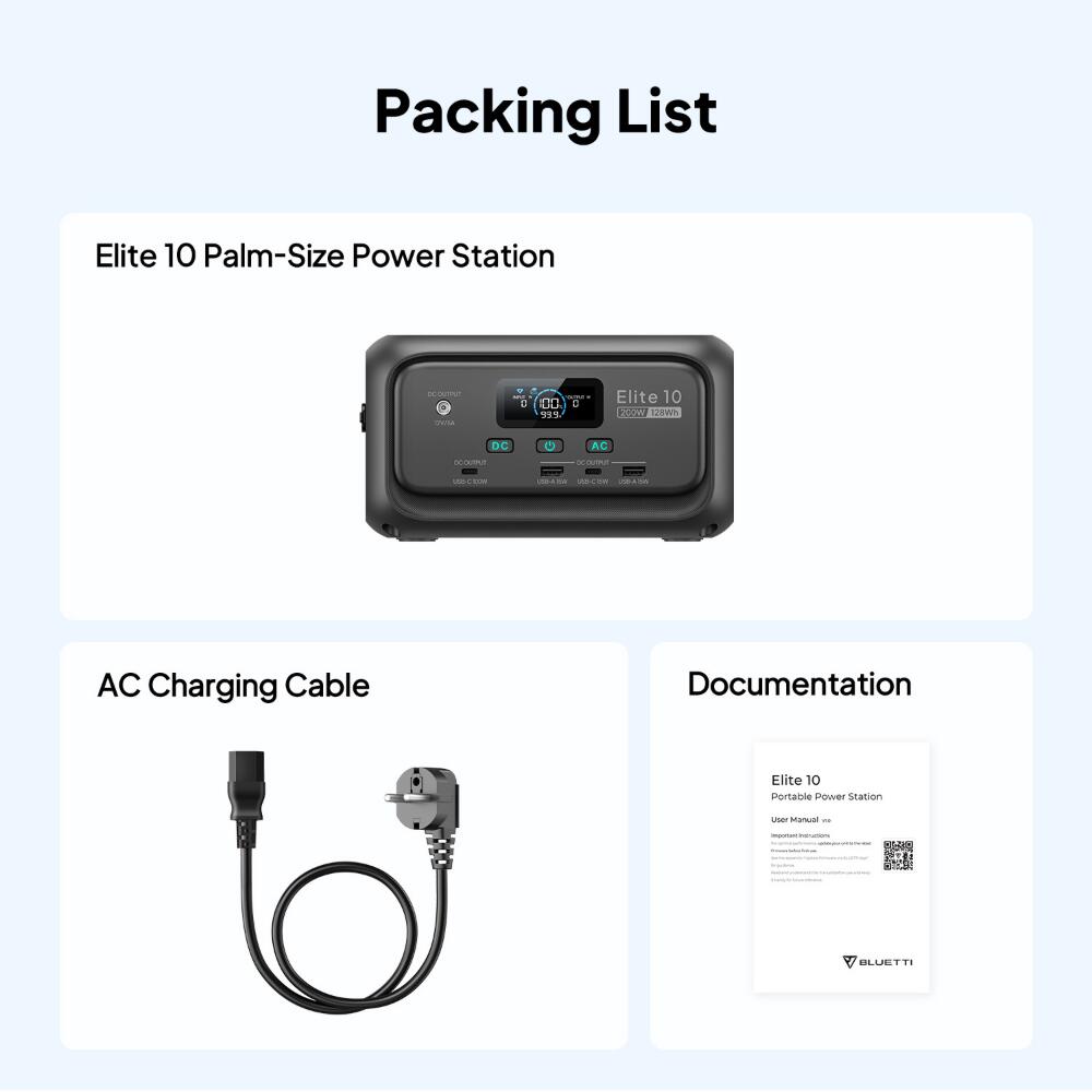 Station d’alimentation portable Elite 10 MINI 128Wh – Randonnée,week-end,camping 6/8