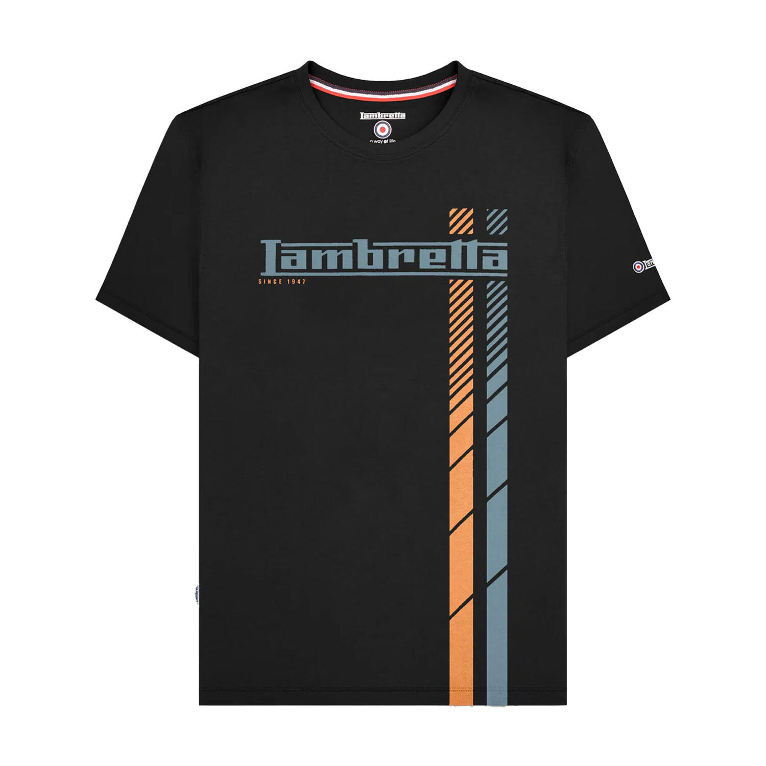 Lambretta Mens Racing Stripe Big & Tall T-Shirt