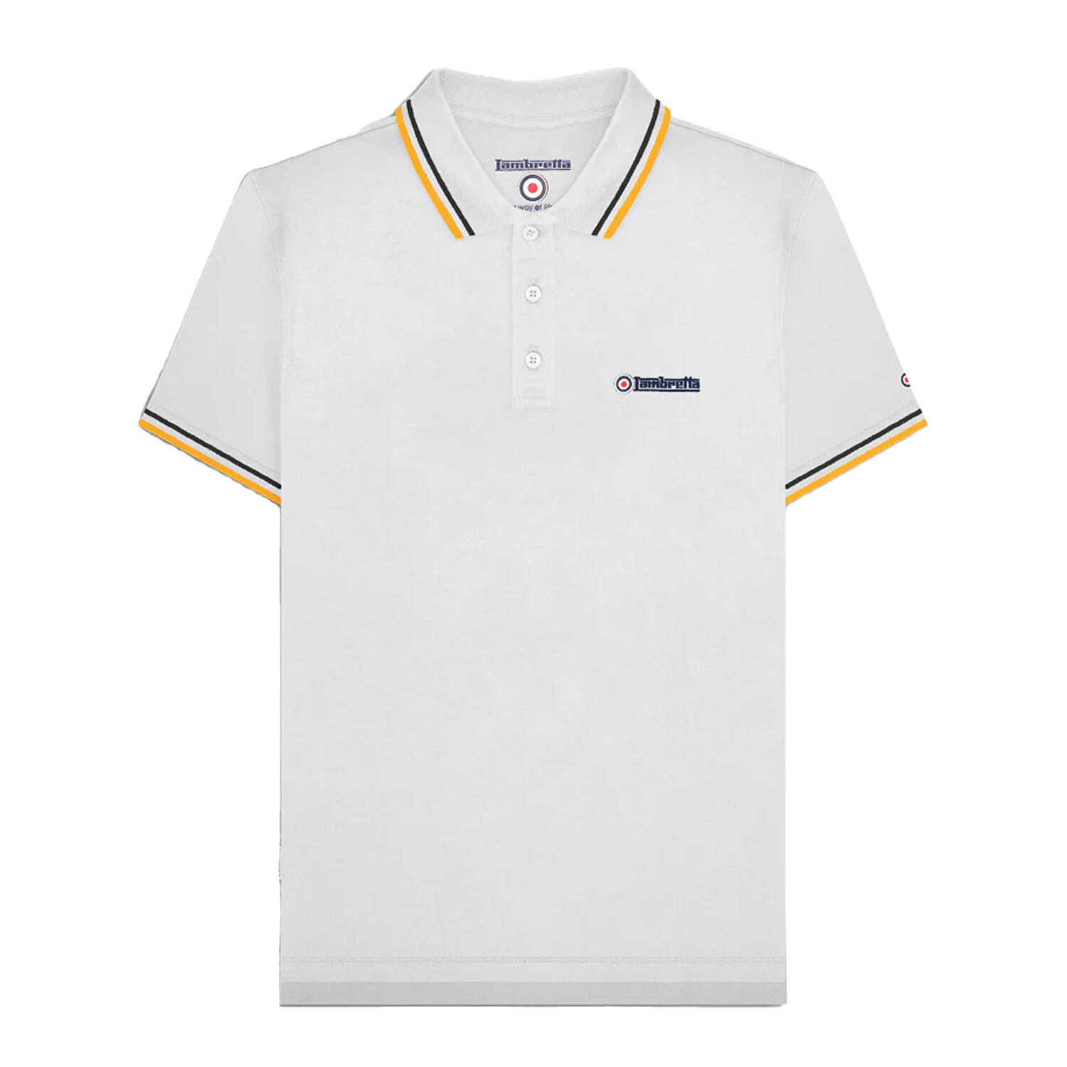 Lambretta Mens SS25 Twin Tip Polo Shirt