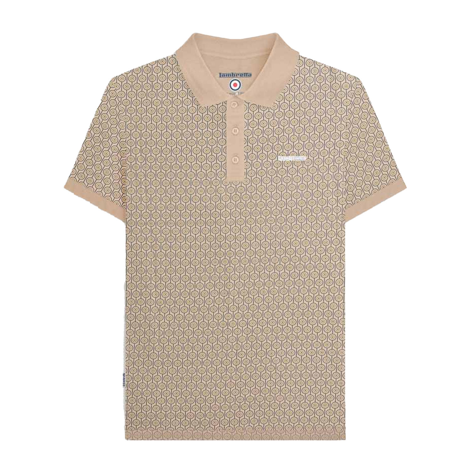 Lambretta Mens Geometric Circle Big & Tall Polo Shirt