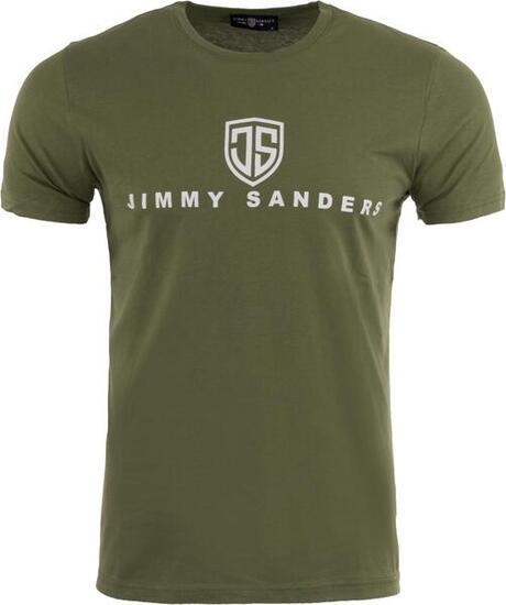 Jimmy Sanders Herren T-Shirt Slim Fit Khaki M
