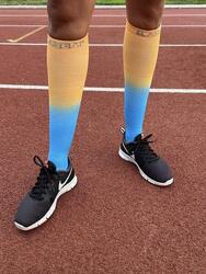 Chaussettes de compression hautes - Running, course, vélo et sports - Tie & dye