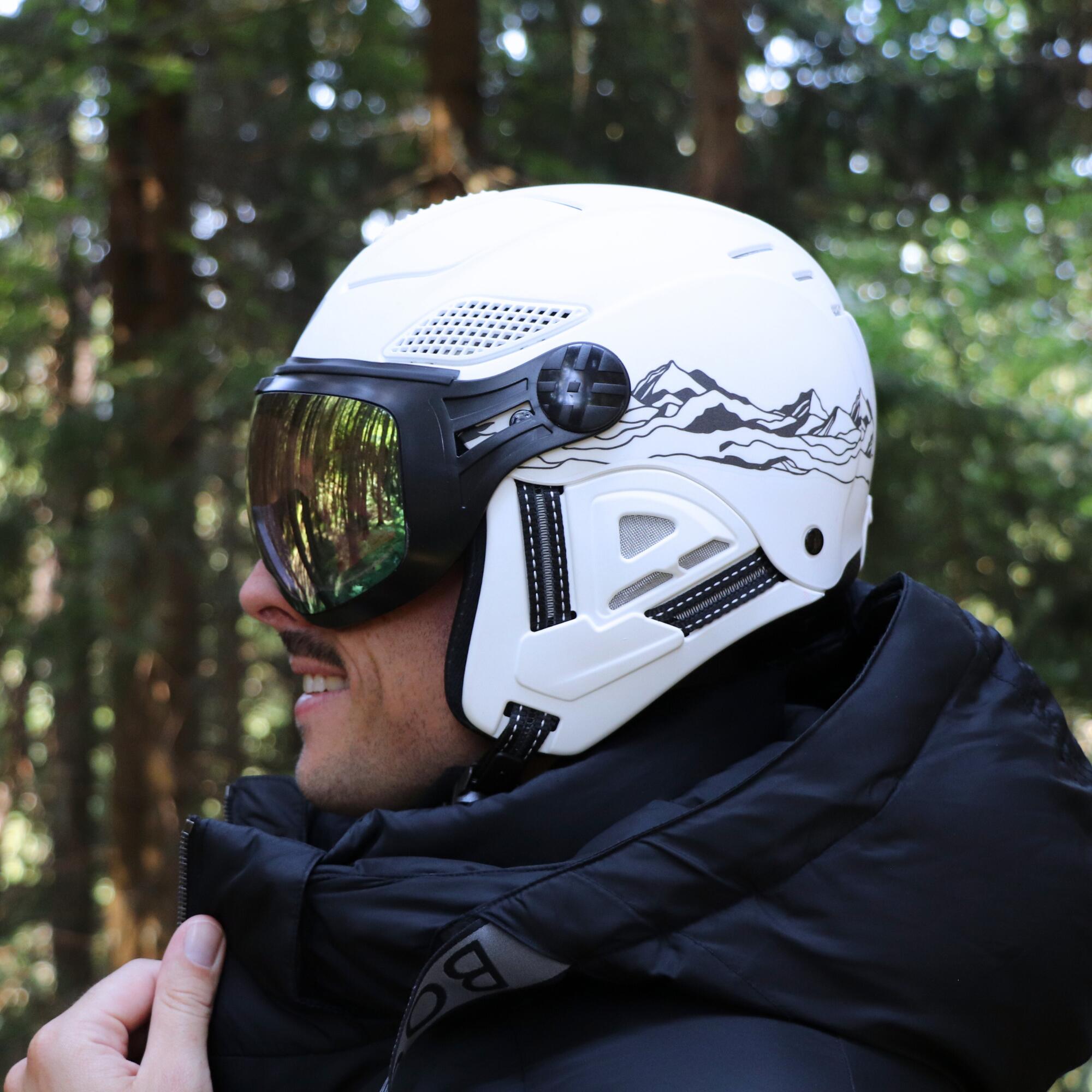 CASCO CON VISOR LOUNA II FASHION WHITE MOUNTAIN 5/6