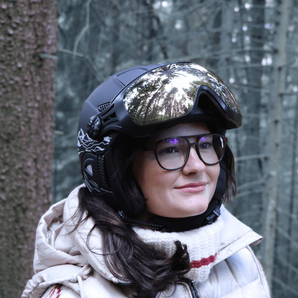 CASCO CON VISOR LOUNA II FASHION BLACK MOUNTAIN 5/6