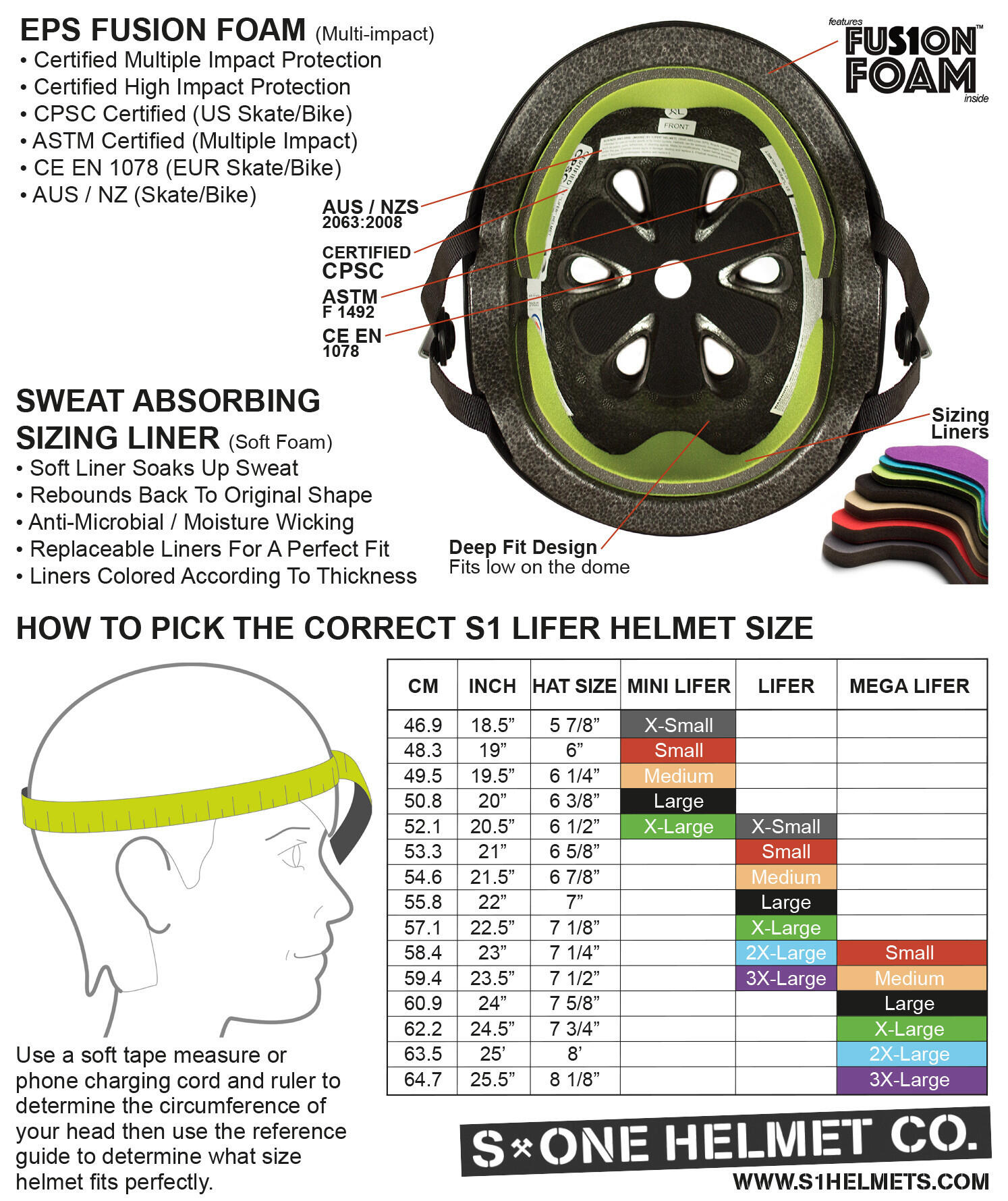 Casque Lifer - Visière Noir Mat - Taille M - S ONE 4/6