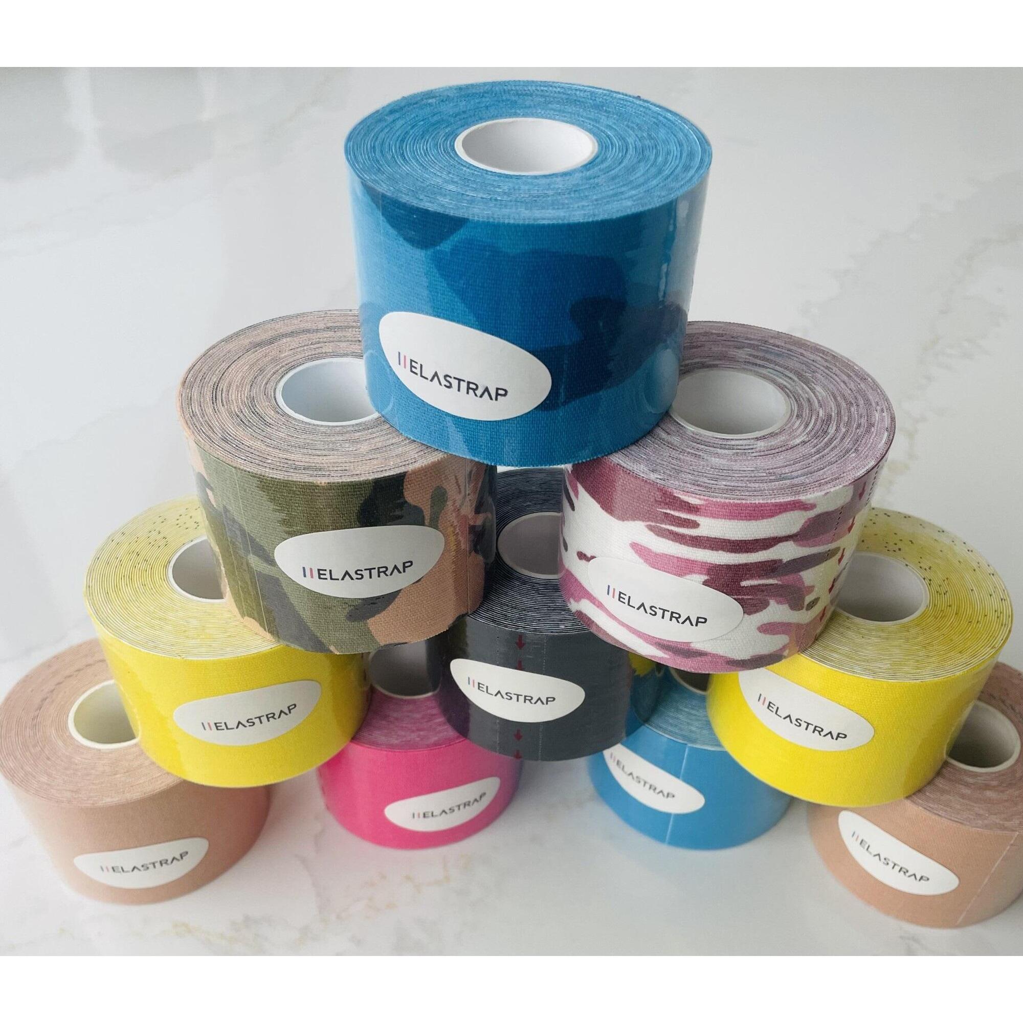 Elastrap - Lot Rouleau Bande De Taping Tape Couleurs - Strapping Sport Kinésiologique - Maintien Compressif - Decathlon