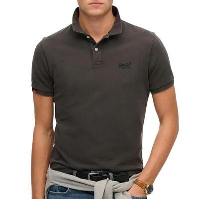 Superdry vintage destroy heren polo donkergrijs