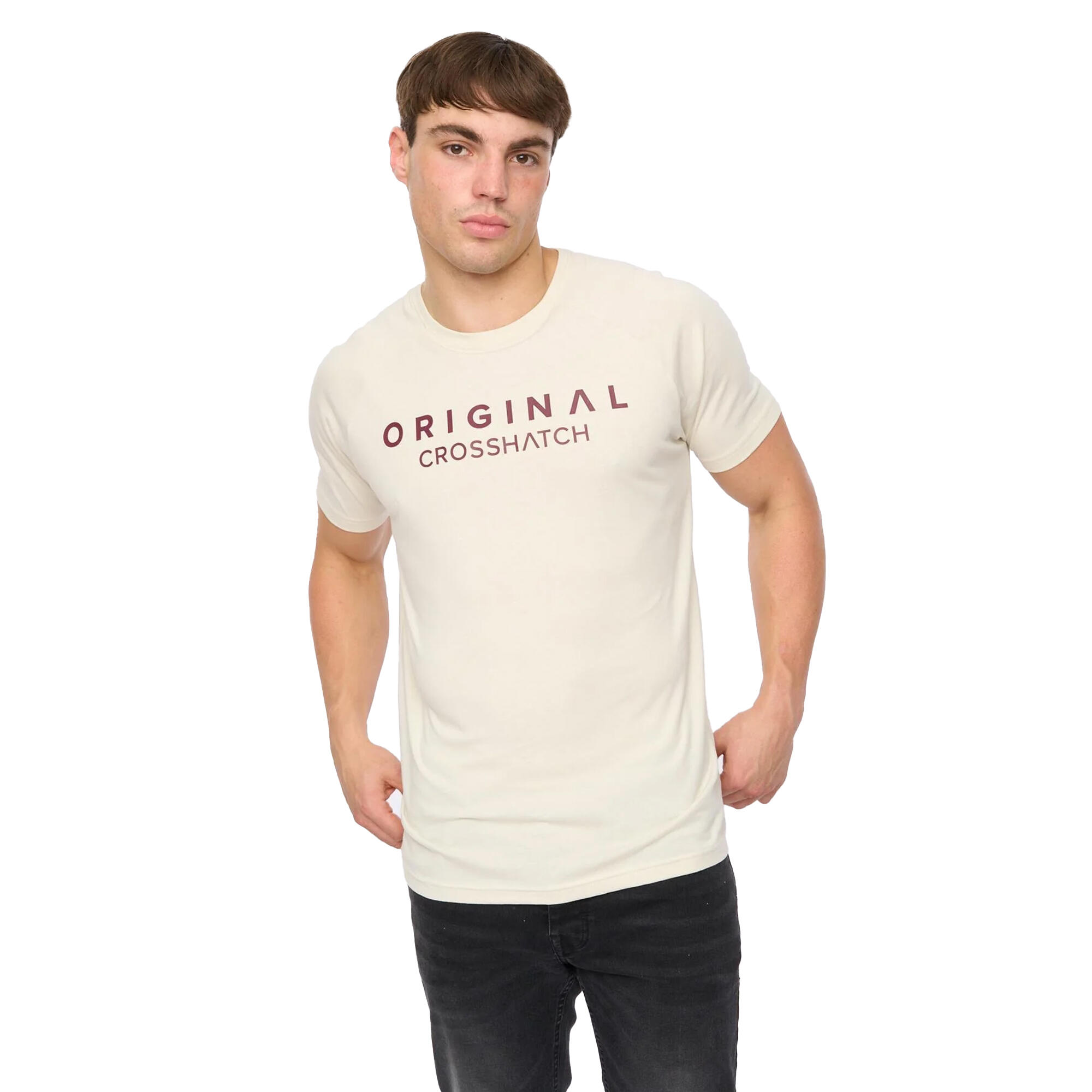 Maglietta Uomo Crosshatch Chantlars Bianco Spento 4/4