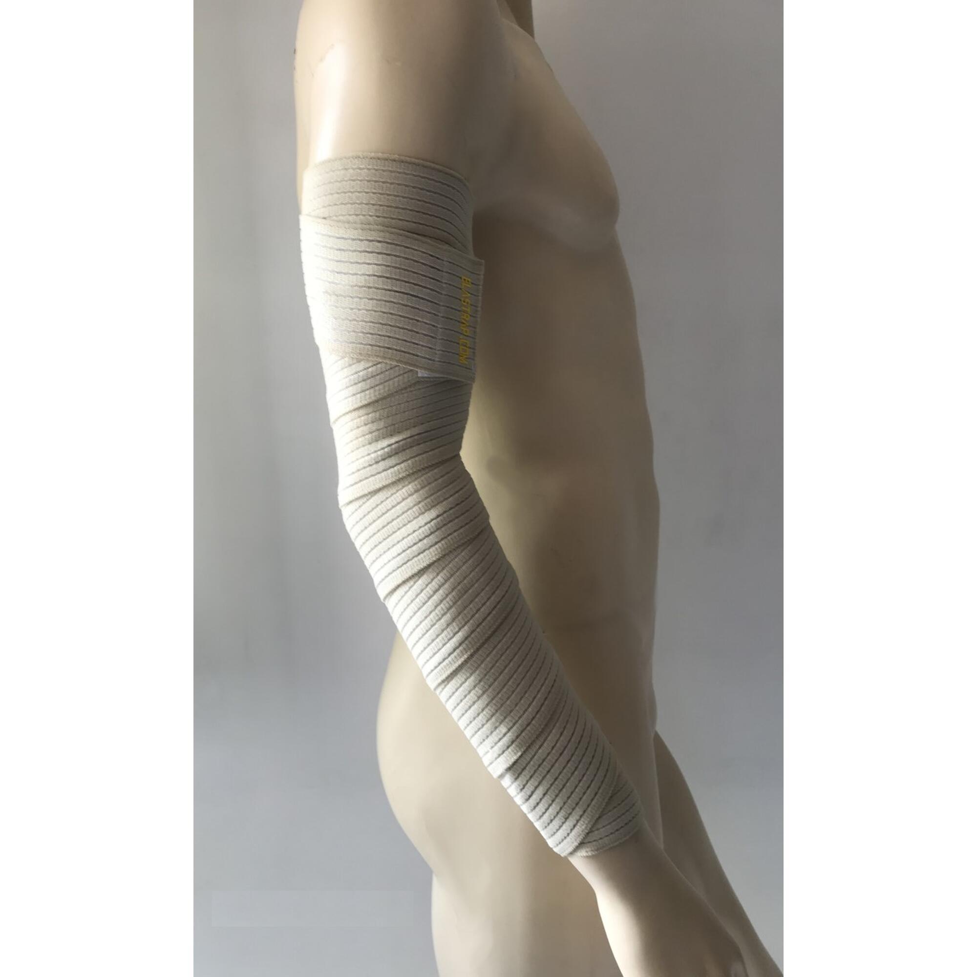 Elastrap - Long Manchon De Compression Élastique Bras Brassière - Bandage Coude Strapping - Protection Coude - Beige - 180 Cm - Decathlon