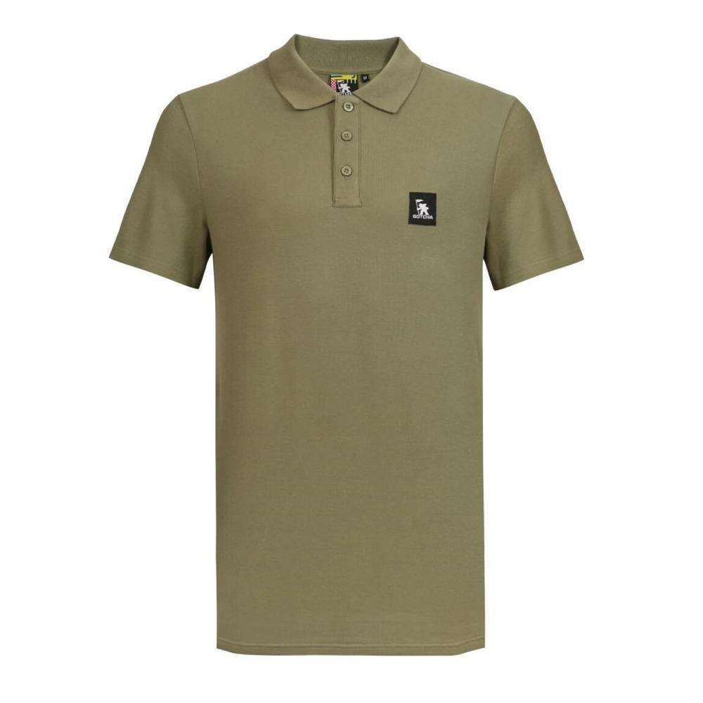Men's Gotcha Addict Khaki Polo Shirt
