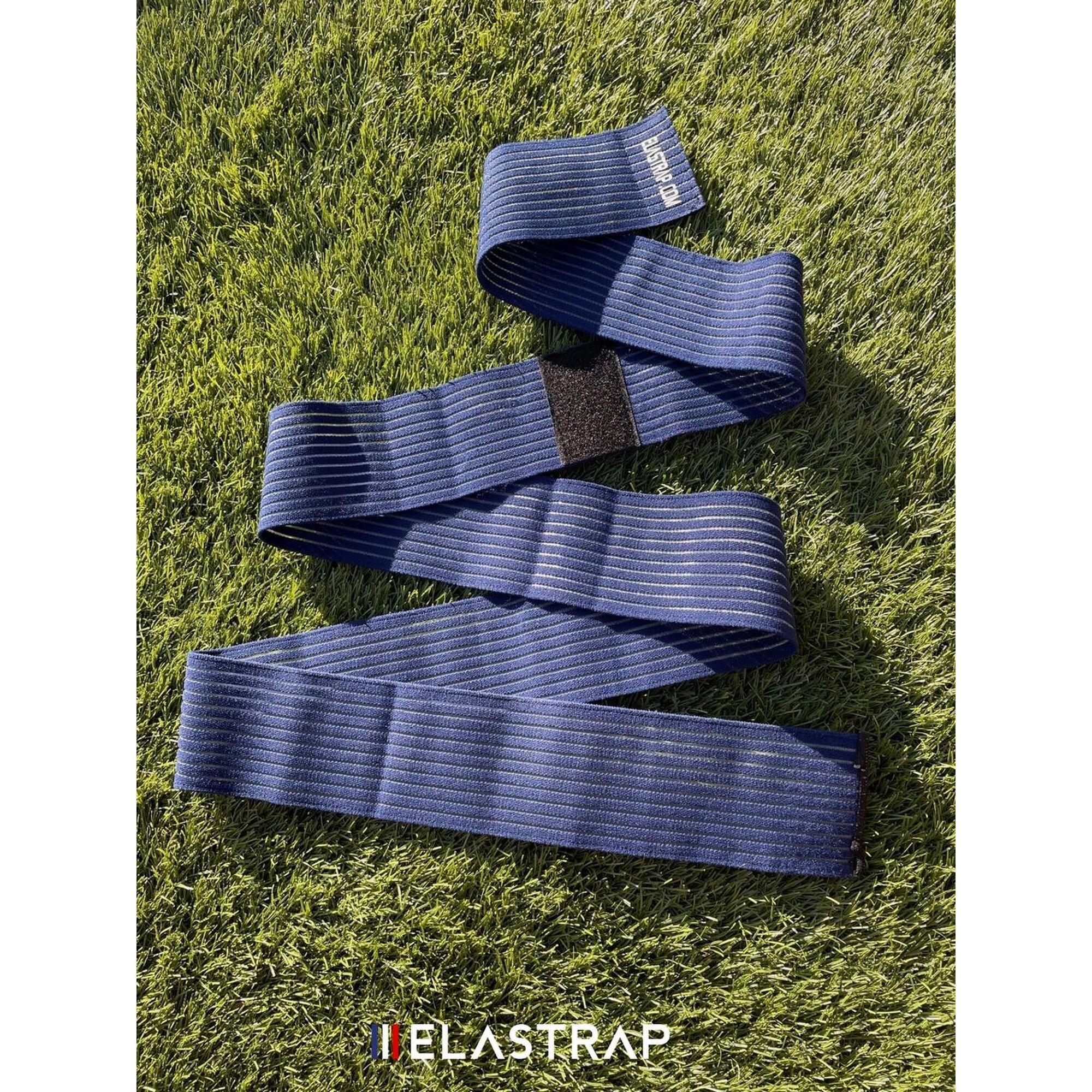 Elastrap - Bande Bandage Strap Sangle Elastique Fixation Maintien Poche Glace Gel Electrode - Bande De Maintien - Bleu - 180 Cm - Decathlon