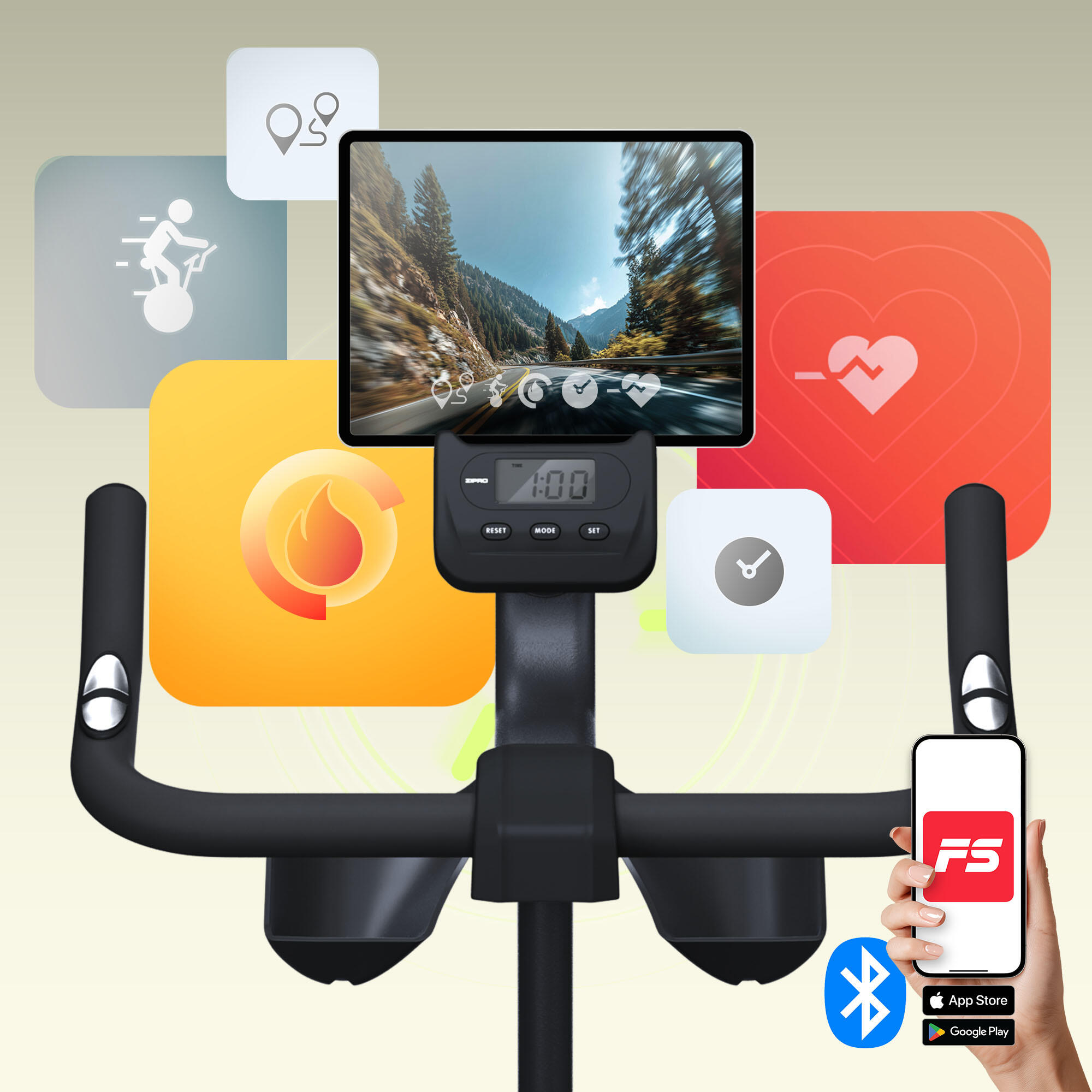Rotoped Indoor Cycling Zipro Modo Bluetooth FitShow 7/7