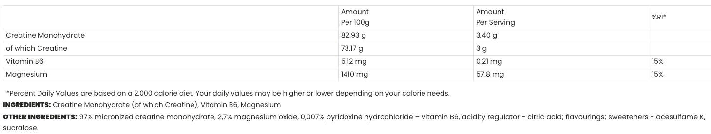 Creatina monoidrato - Rocky Athletes Creatine - Limonata agli Agrumi 200g 3/3