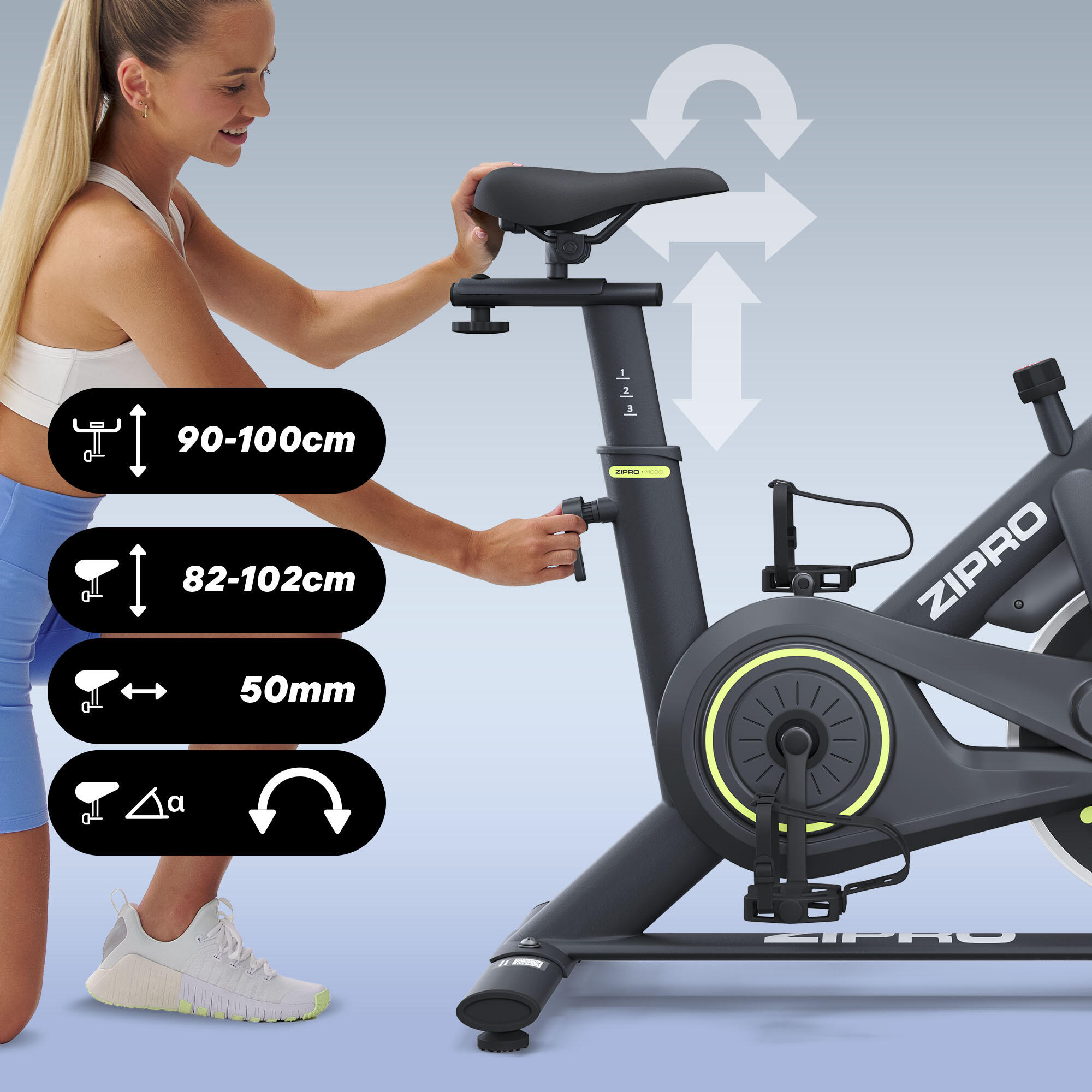Rotoped Indoor Cycling Zipro Modo Bluetooth FitShow 4/7
