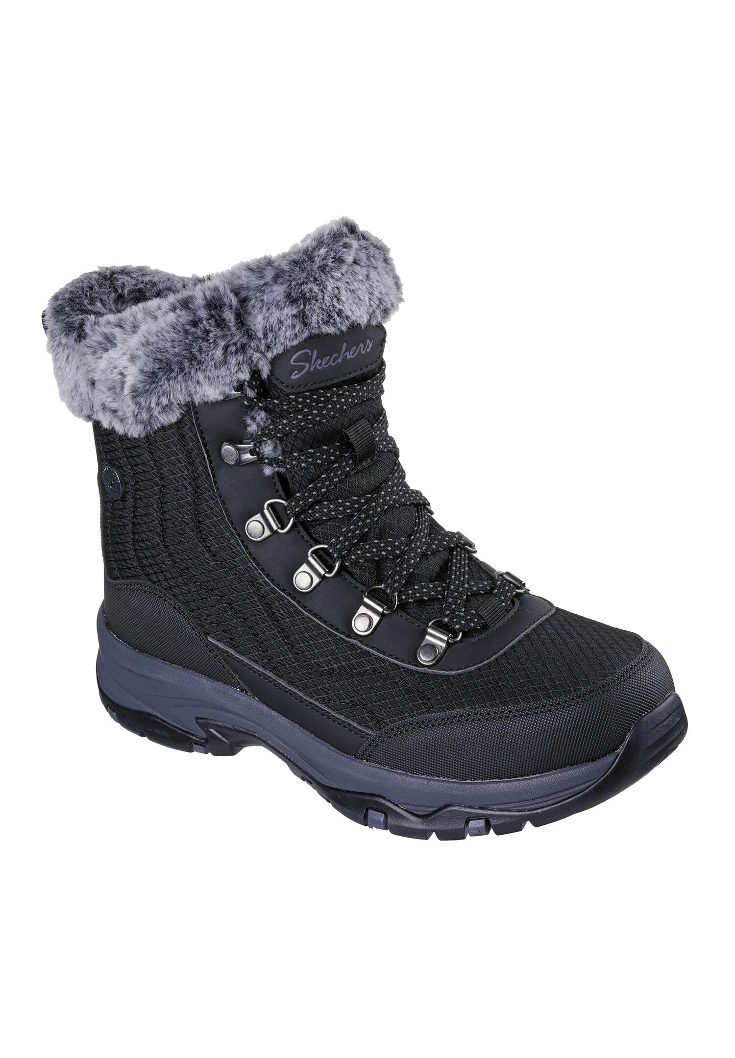 Skechers Damen Trego Stormie Winterstiefel Boots 167893 BBK Schwarz 1/5