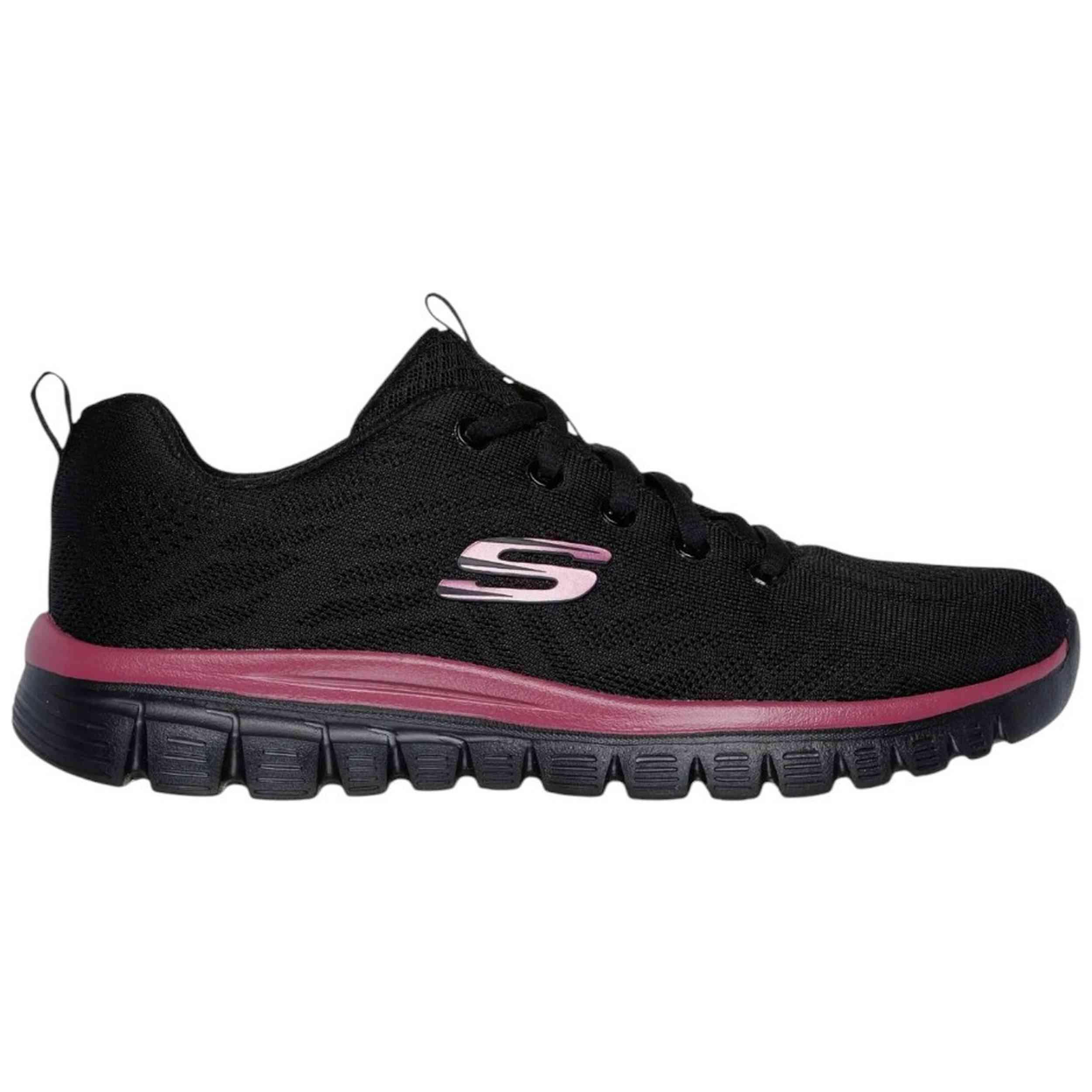 Skechers - Baskets Skechers Modèle 12615-bkmv Pour Femmes - Chaussures De Sport - Noir - Decathlon