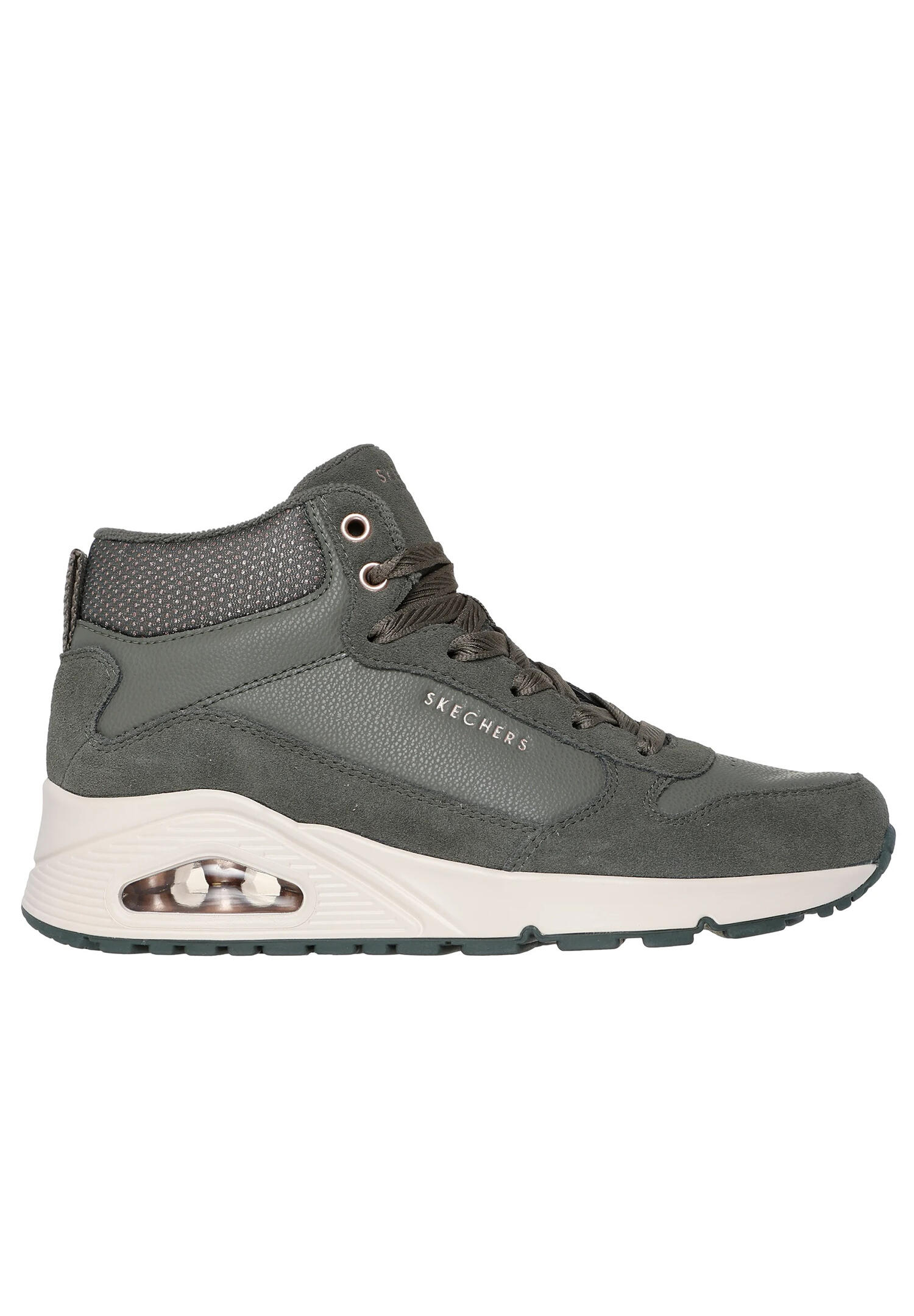 Skechers Damen Street UNO Stacre Shine Sneaker 177181 OLV Olive 2/4