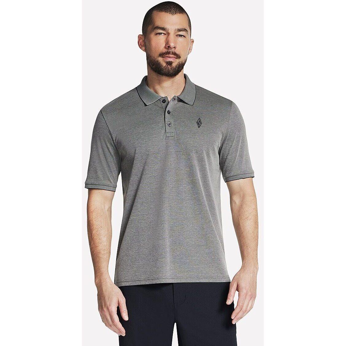 T-Shirt Skechers Off Duty Polo, Cinza, Homens 4/4
