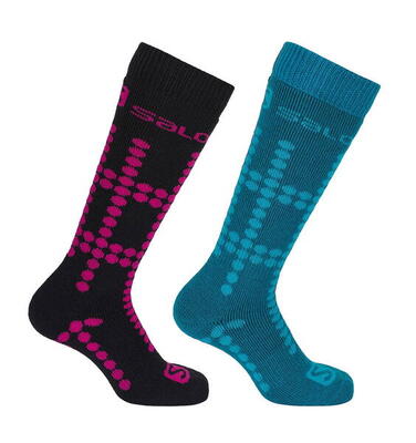 Wintersokken voor skiën en snowboarden salomon 2-pack