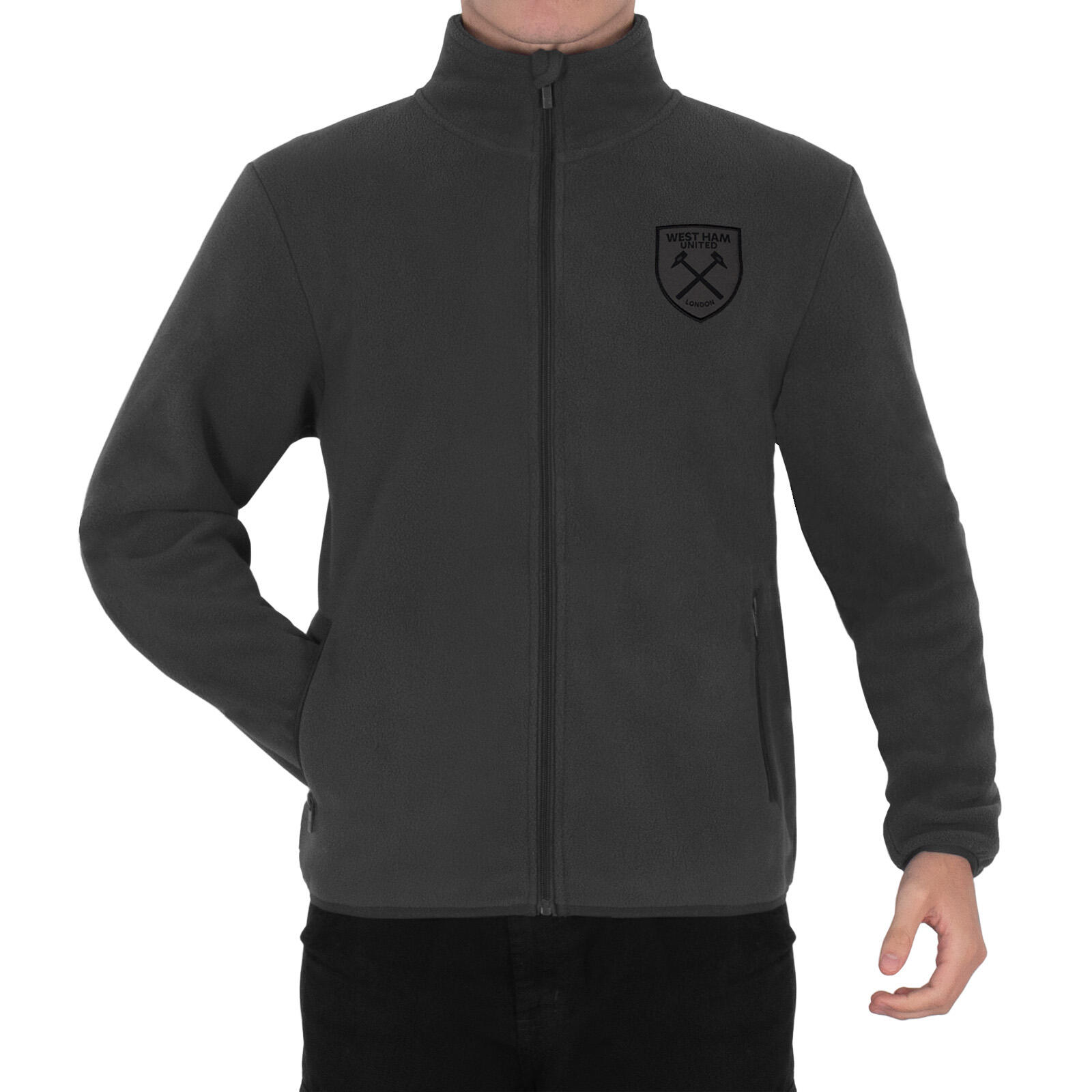 West Ham United FC Mens Full Zip Fleece Jacket Official Football 