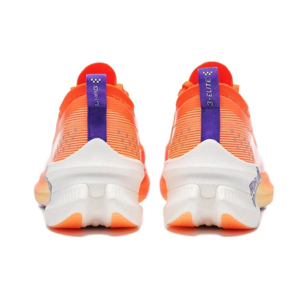 Zapatilla de running profesional para hombre Feidian 3 Elite naranja-blanco 3/5