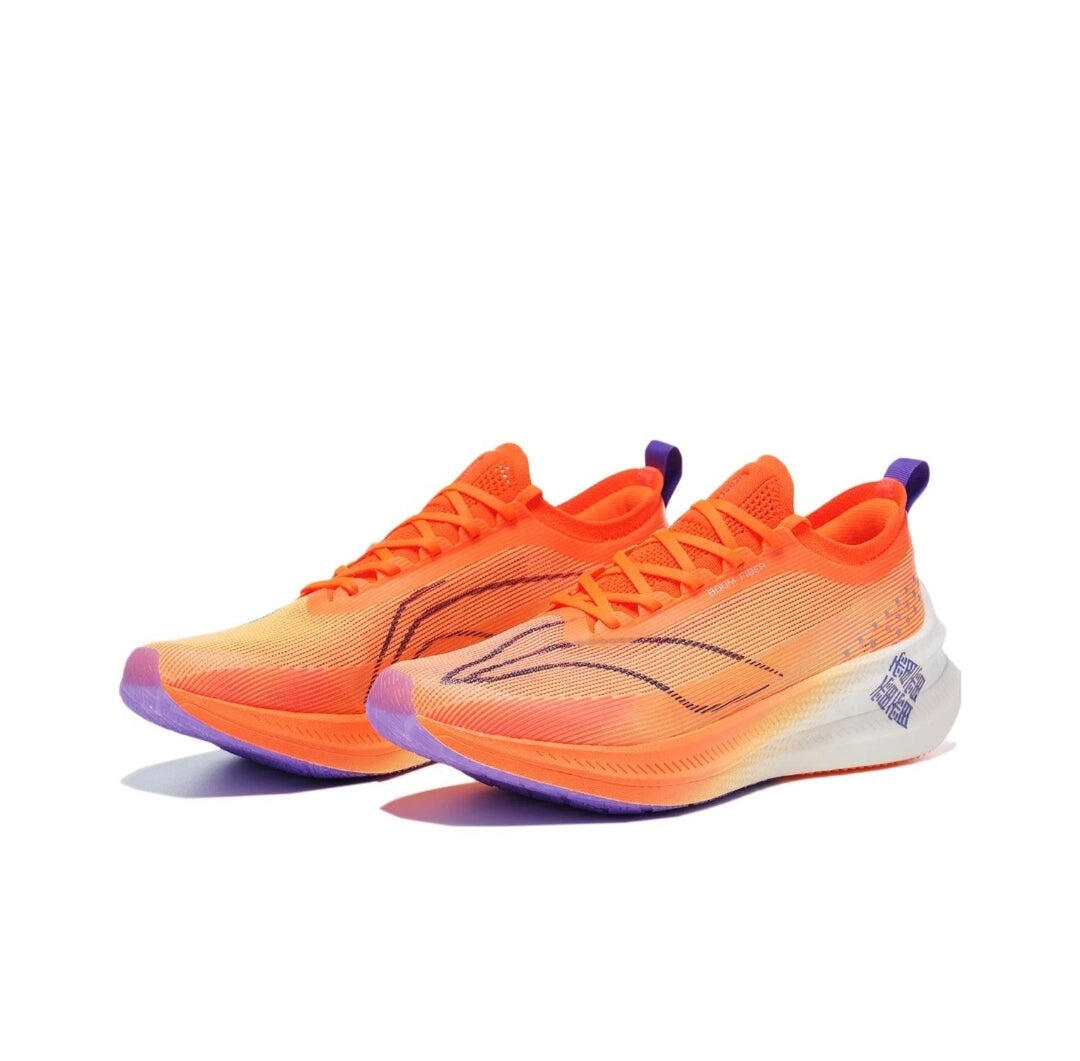 Zapatilla de running profesional para hombre Feidian 3 Elite naranja-blanco 5/5