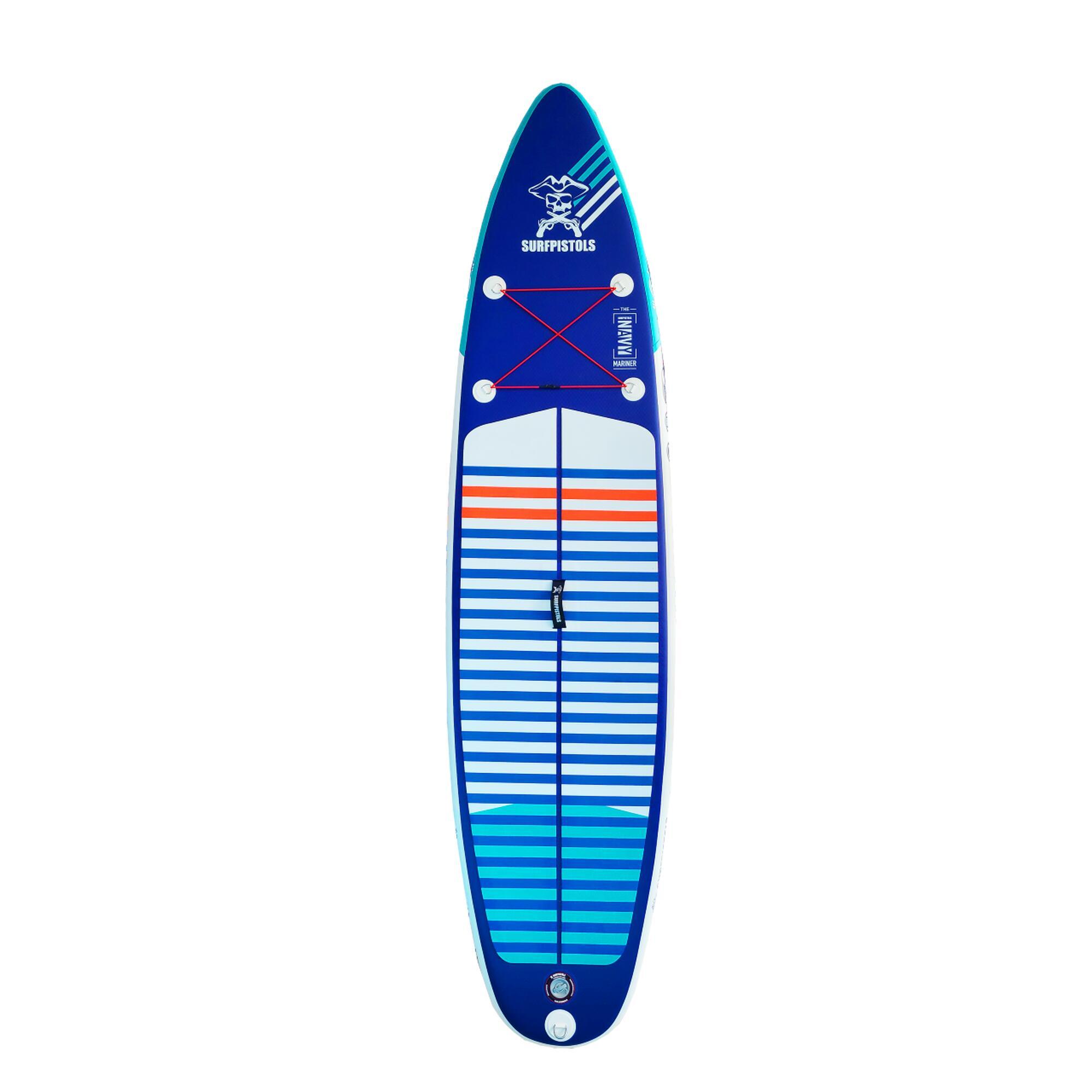 Surfpistols - Pack Sup Gonflable Surfpistols Mariniere 10’6 - Planche De Stand Up Paddle - Decathlon
