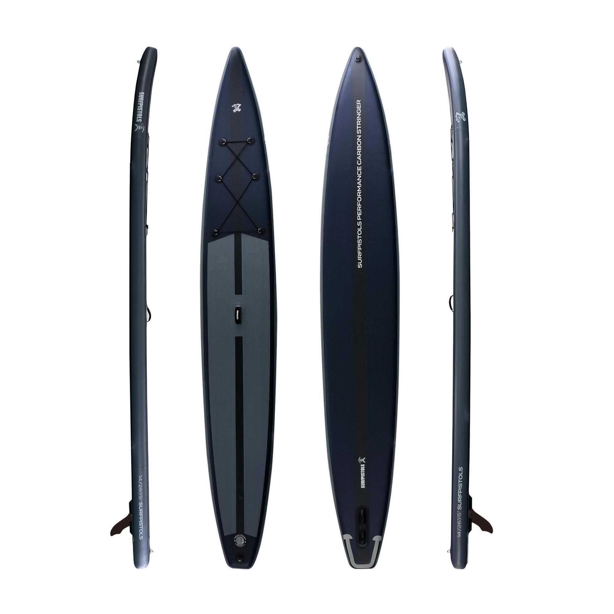 Surfpistols - Stand Up Paddle Gonflable Performance Ocean Race 14x26x5 Surfpistols - Planche De Stand Up Paddle - Decathlon