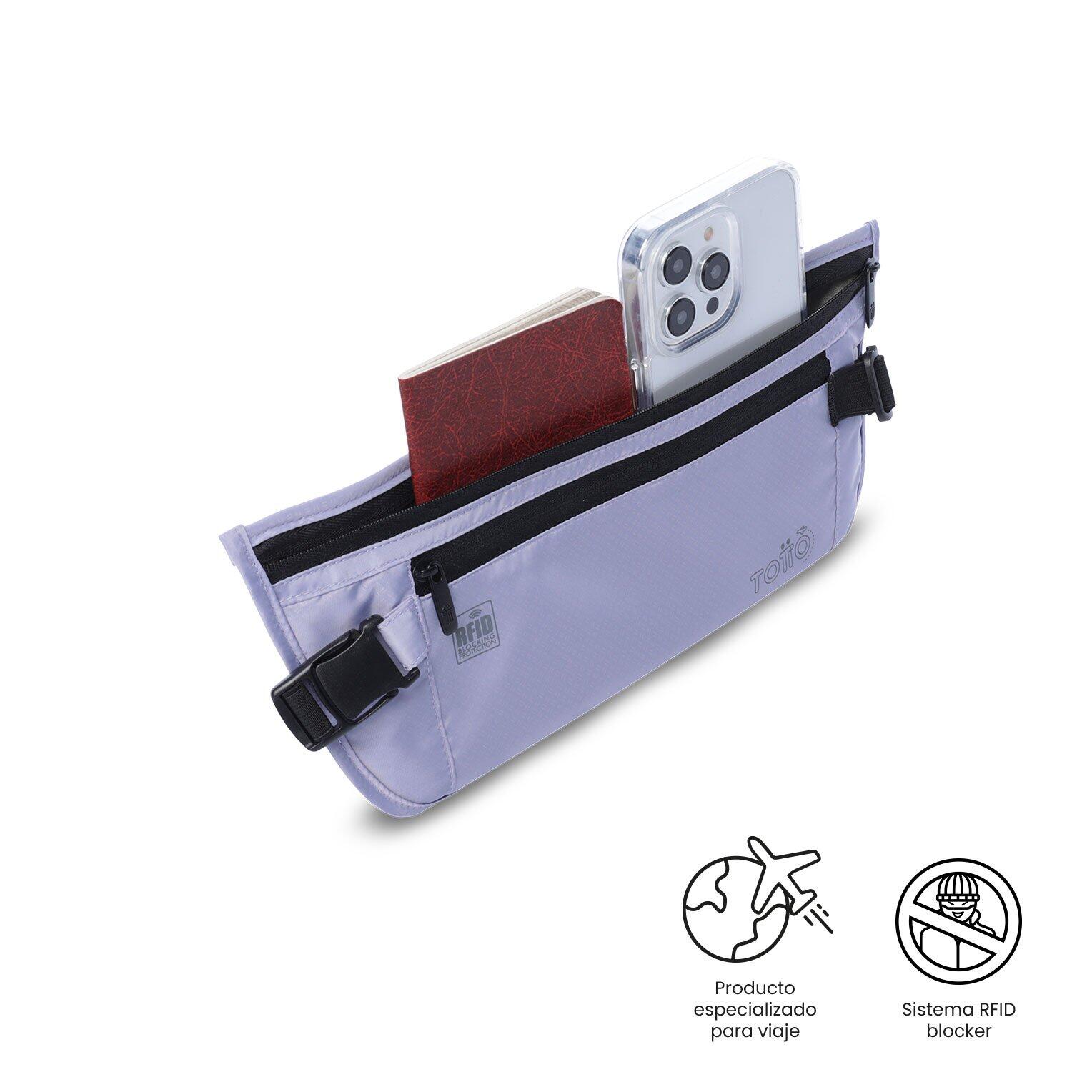 Totto Riñonera viaje Security Morado Poliéster 28 x13 x 1 cm 3/5