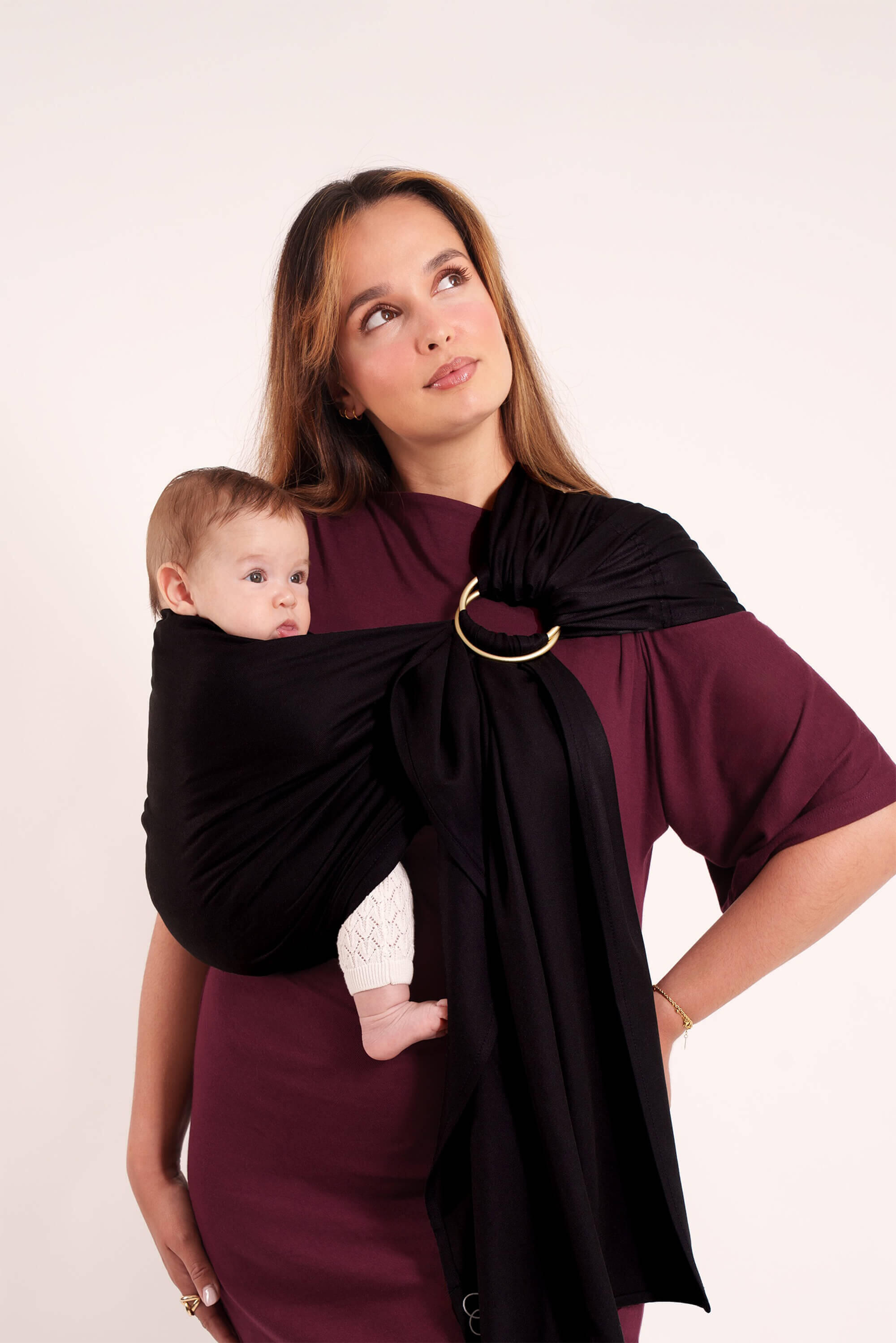 Sling Echarpe Tissée Sans Nœud - Black 2/5