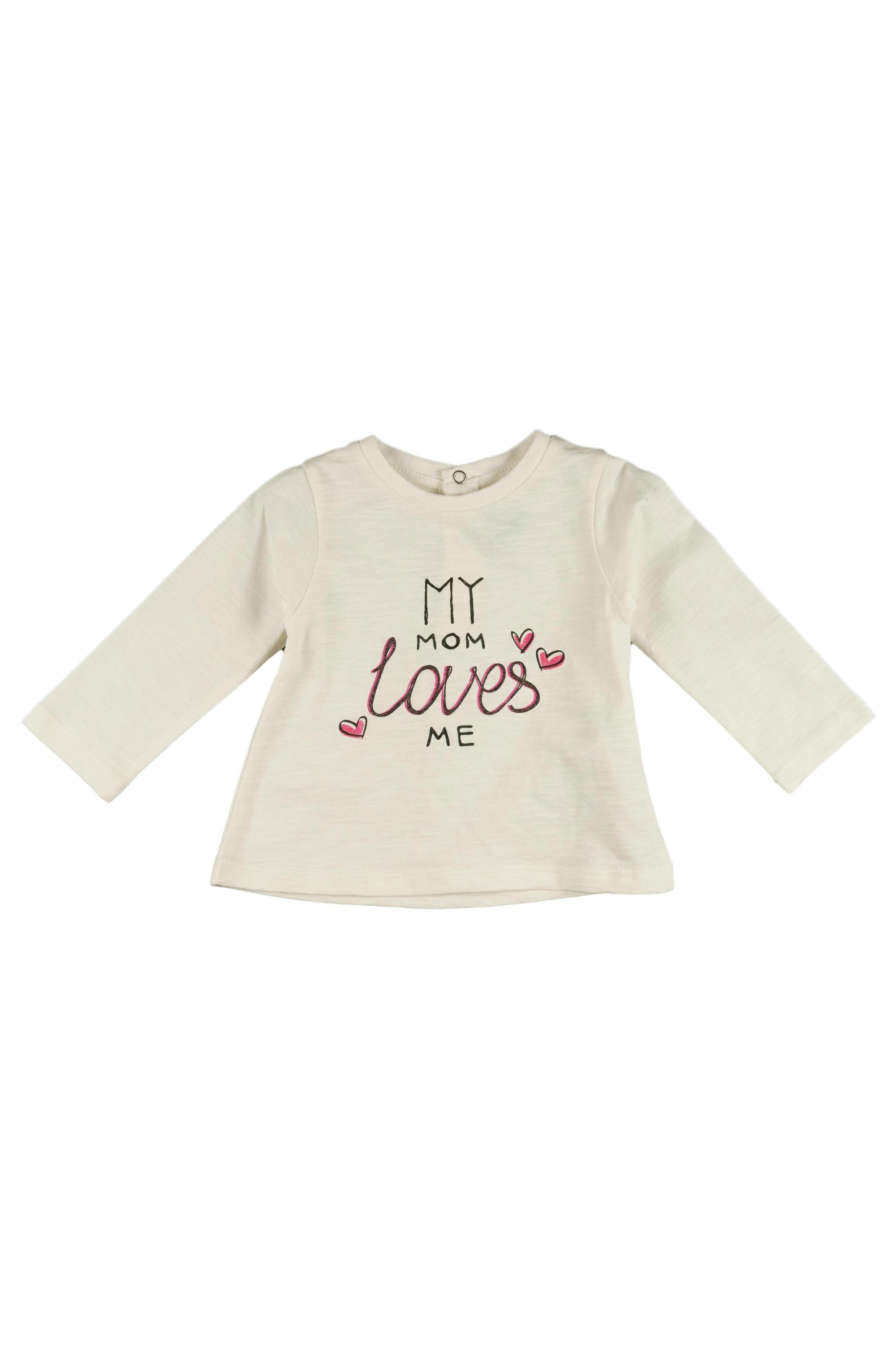 Camiseta infantil de manga comprida na cor 1/4