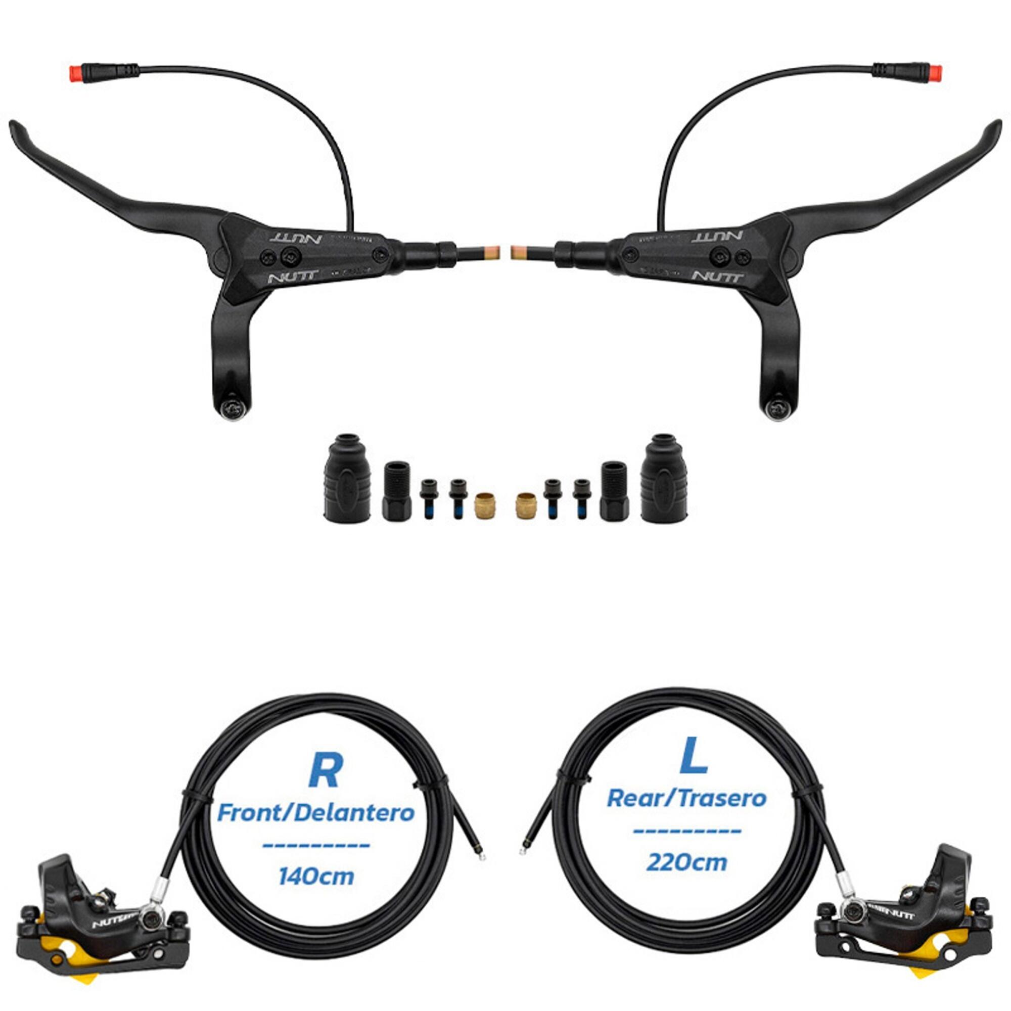 Kit de freno hidráulico negro Y5 Delantero R trasero L [NUTT] 2/5