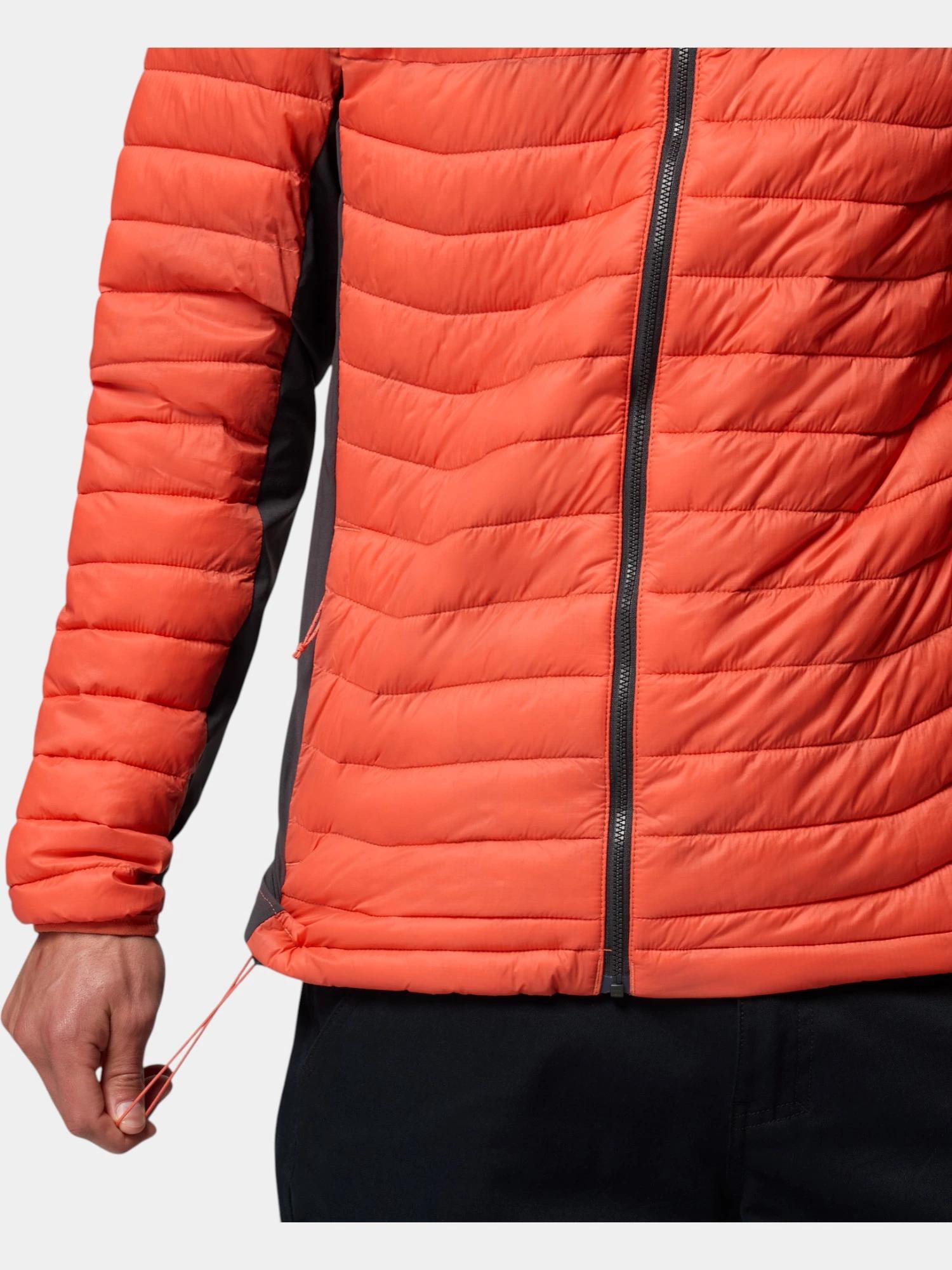 Columbia Powder Pass™ Hooded Jacket Crushed Blue. Everblue. Neon Light – Tweedehands Outdoorkleding