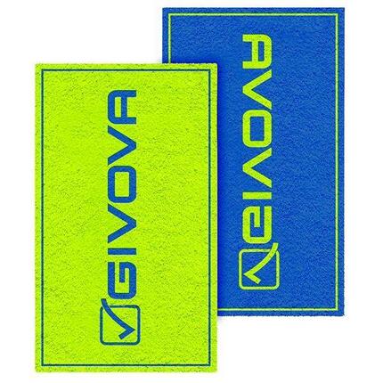 Asciugamani da palestra & piscina givova verde fluo/azzurro