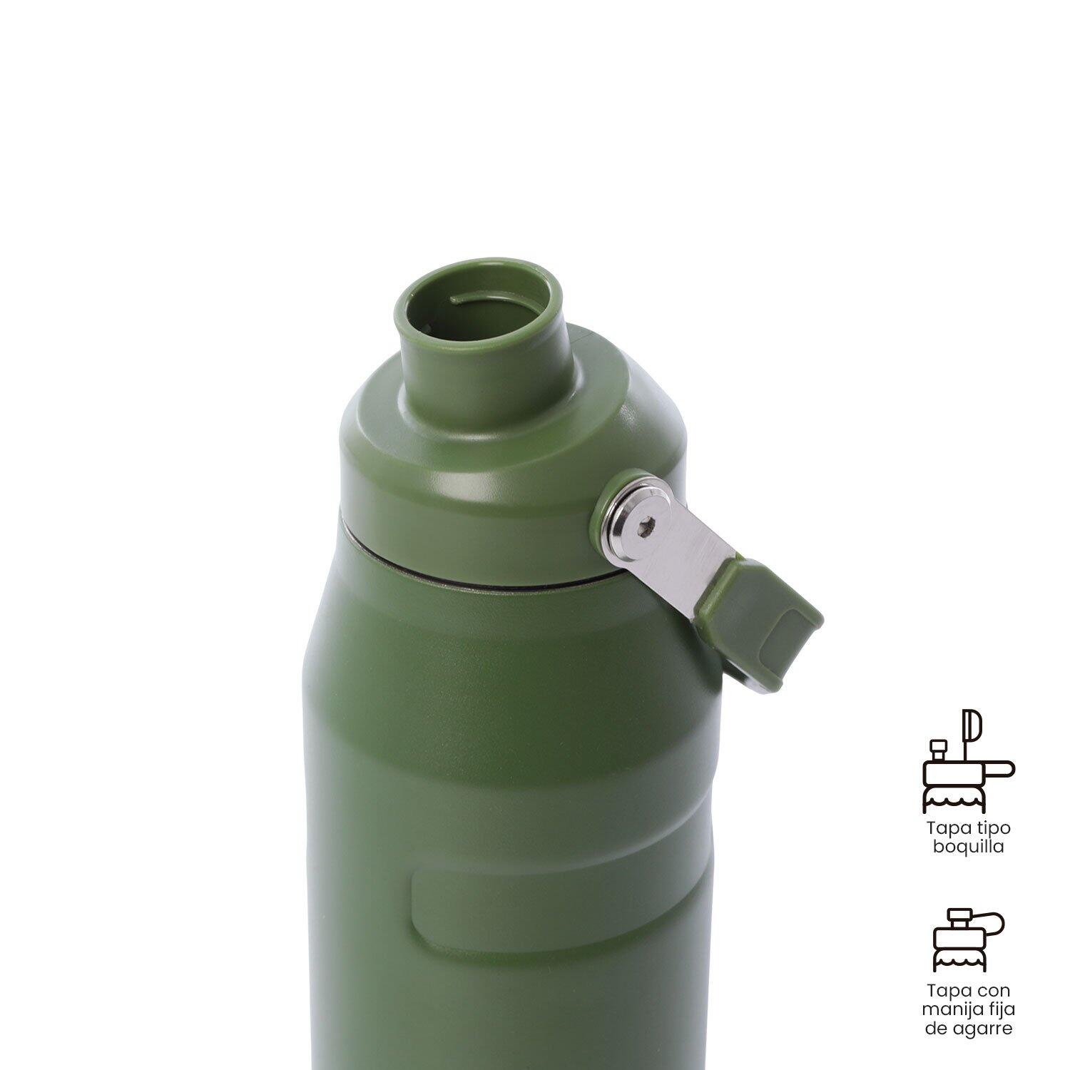 Totto Botella Rune 1000 Verde Acero inoxidable 7.8 x28.5 x 7.8 cm 2/3