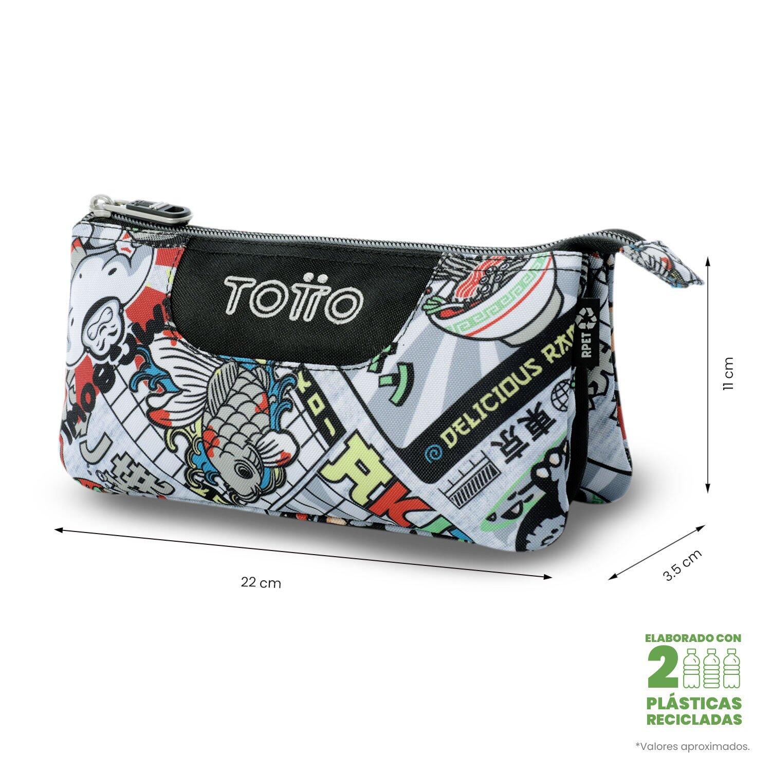 Totto Estuche escolar Tablero Ramen Poliéster reciclado 22 x11 x 3.5 cm 4/4